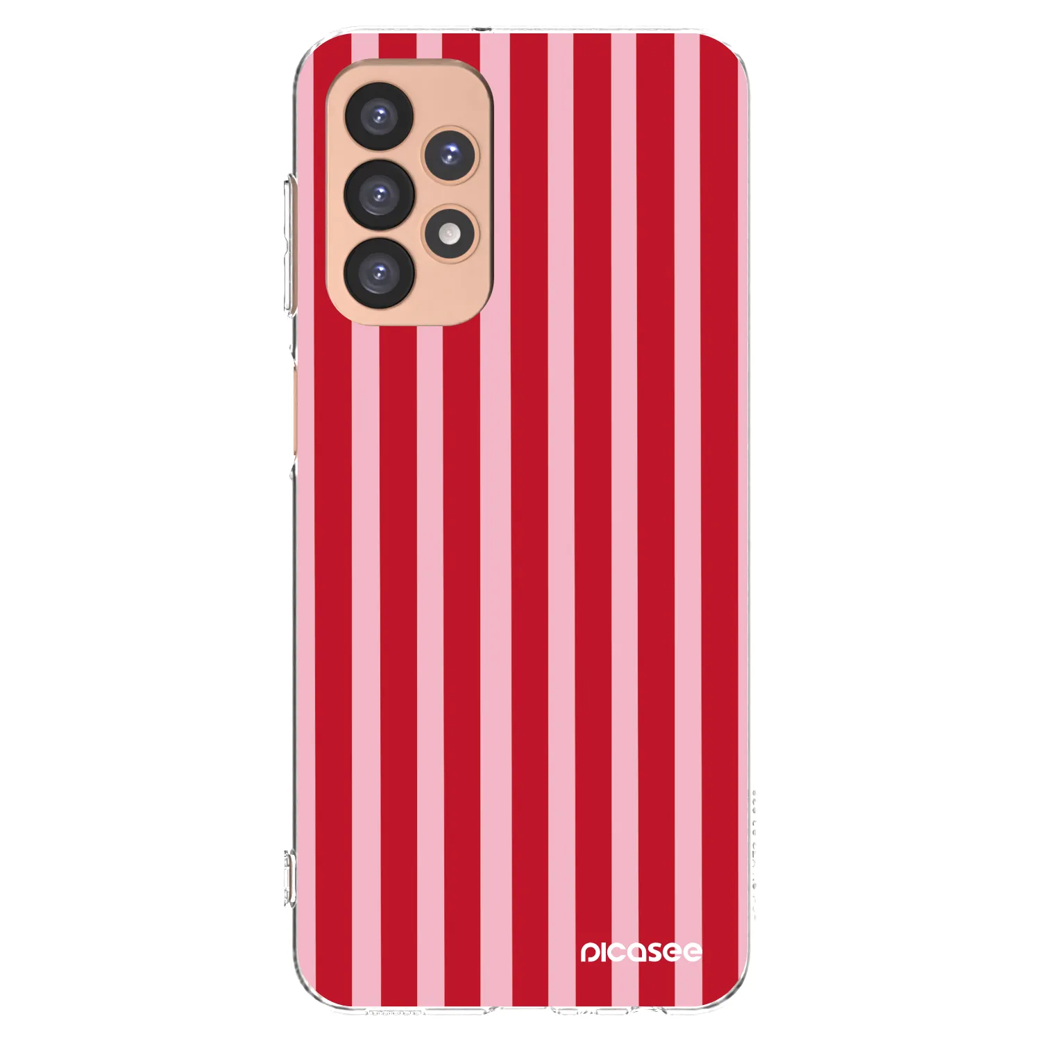 Picasee silikónový prehľadný obal pre Samsung Galaxy A23 A236B 5G - Lines red