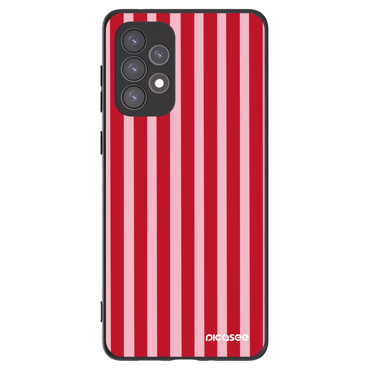 Picasee silikónový čierny obal pre Samsung Galaxy A73 5G - Lines red