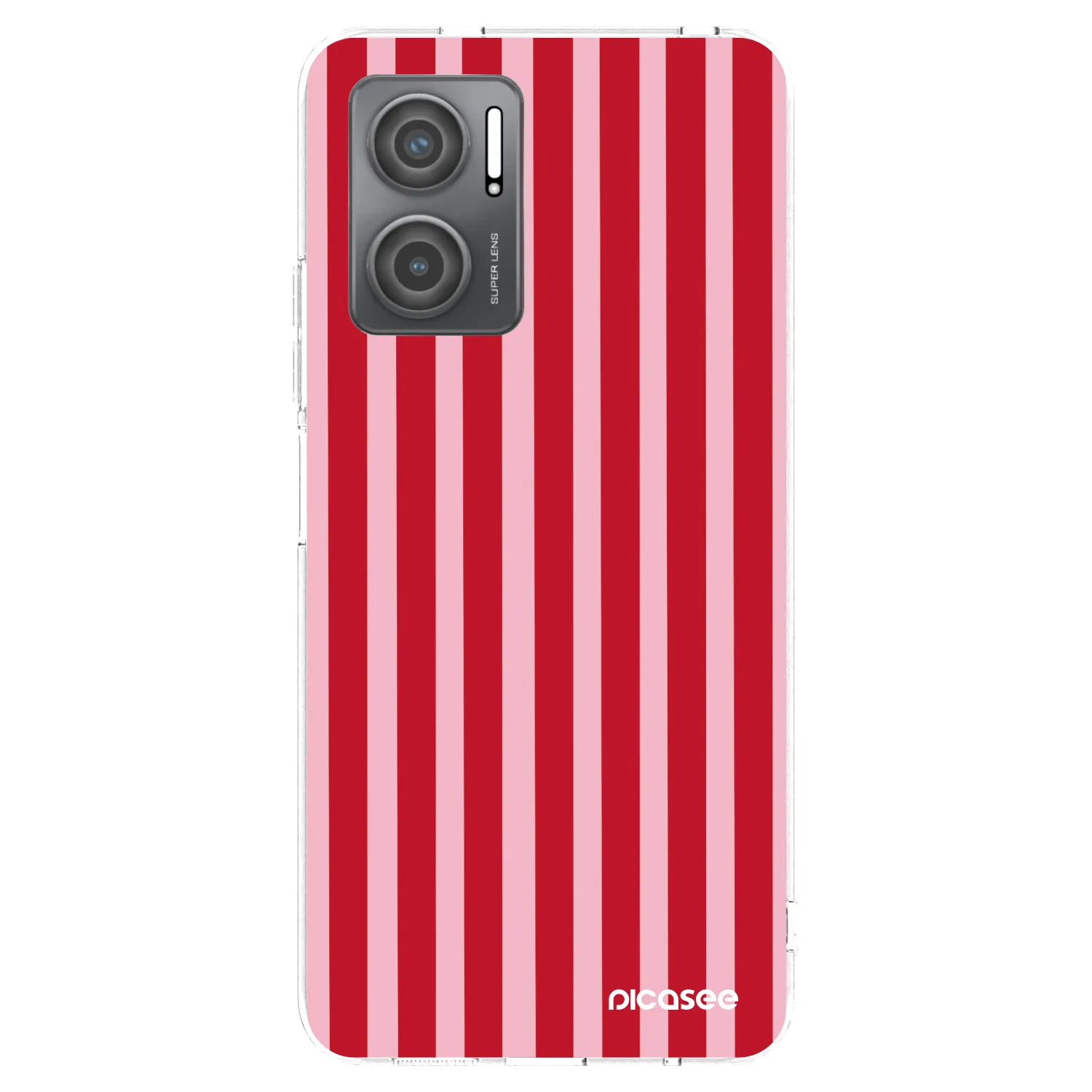 Picasee silikónový prehľadný obal pre Xiaomi Redmi 10 5G - Lines red