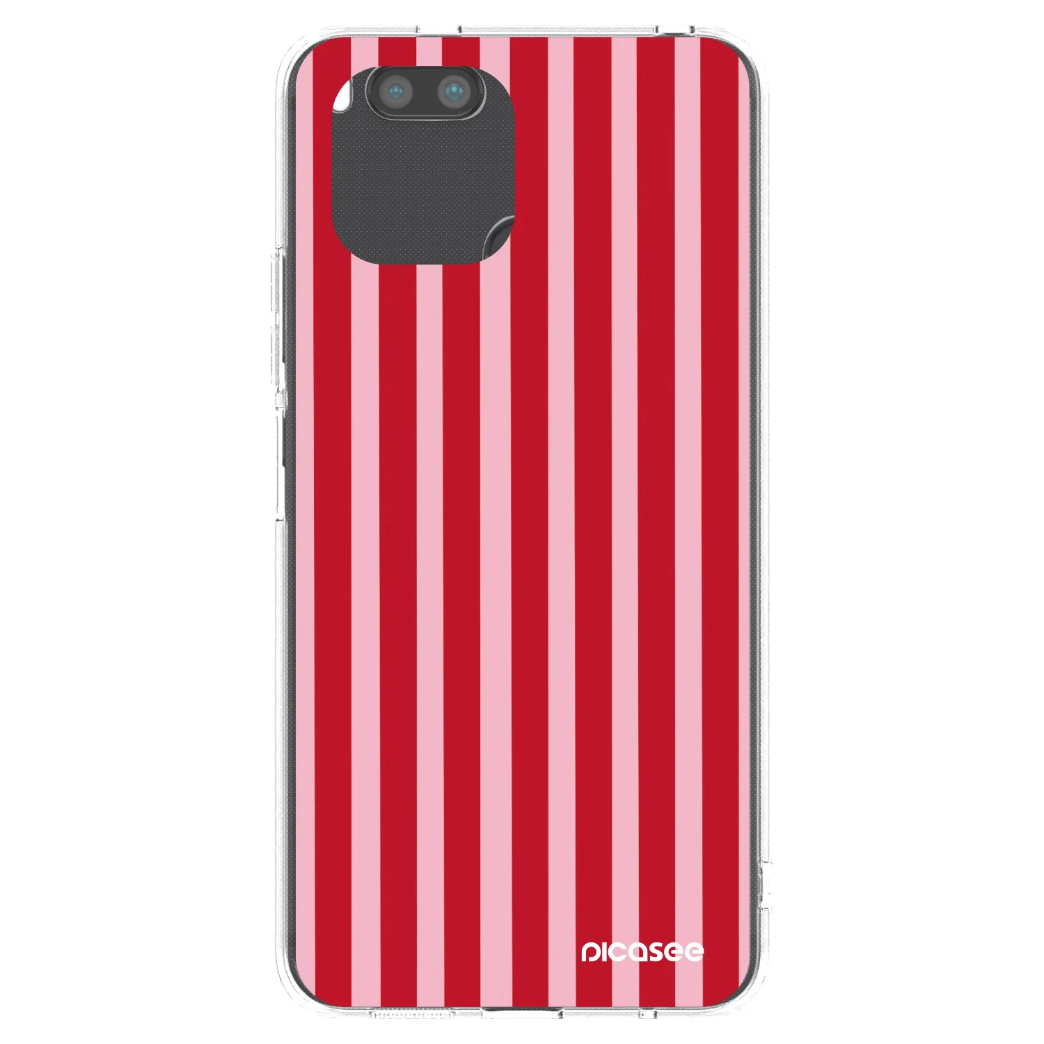 Picasee silikónový prehľadný obal pre Xiaomi Redmi A1 - Lines red
