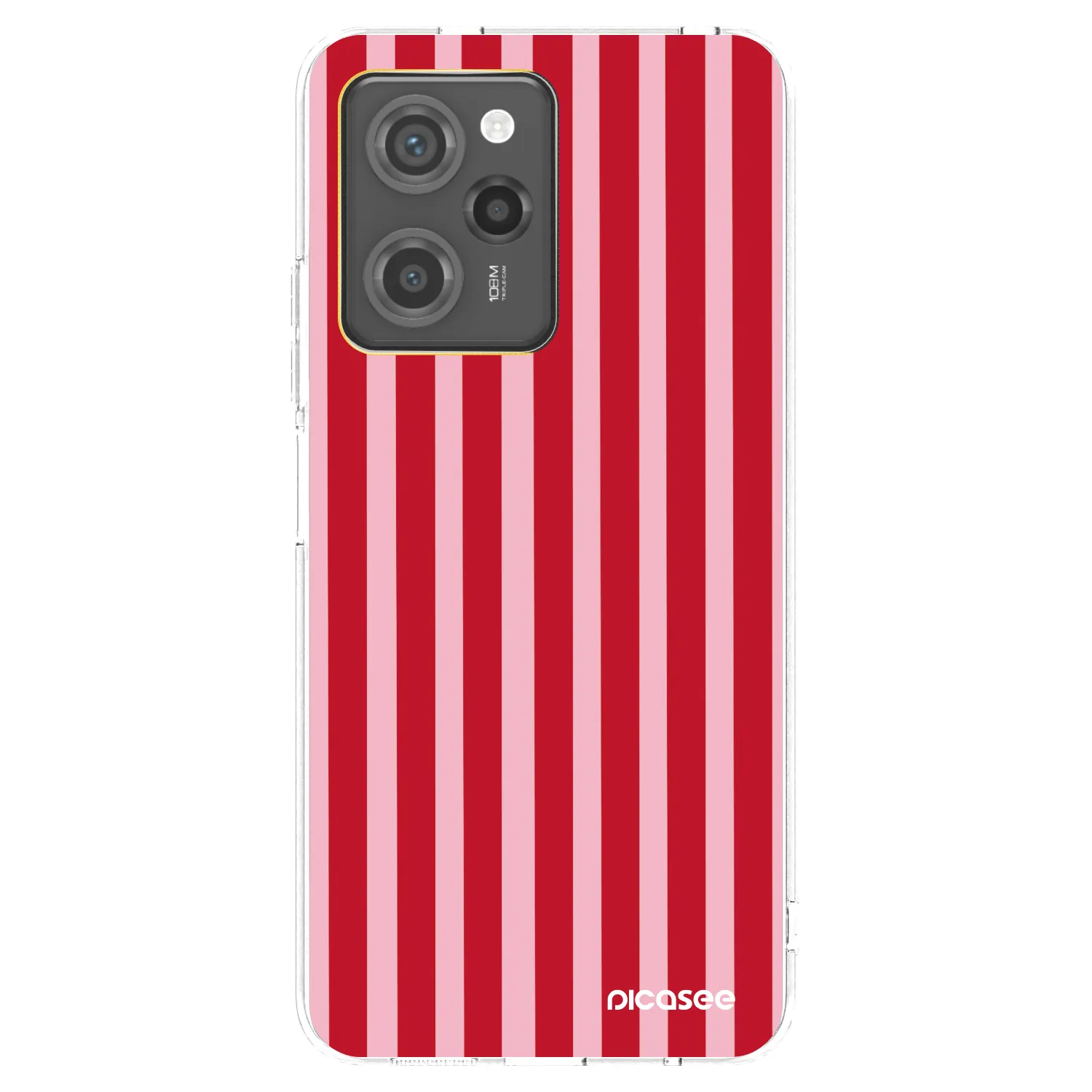 Picasee silikónový prehľadný obal pre Xiaomi Poco X5 Pro - Lines red
