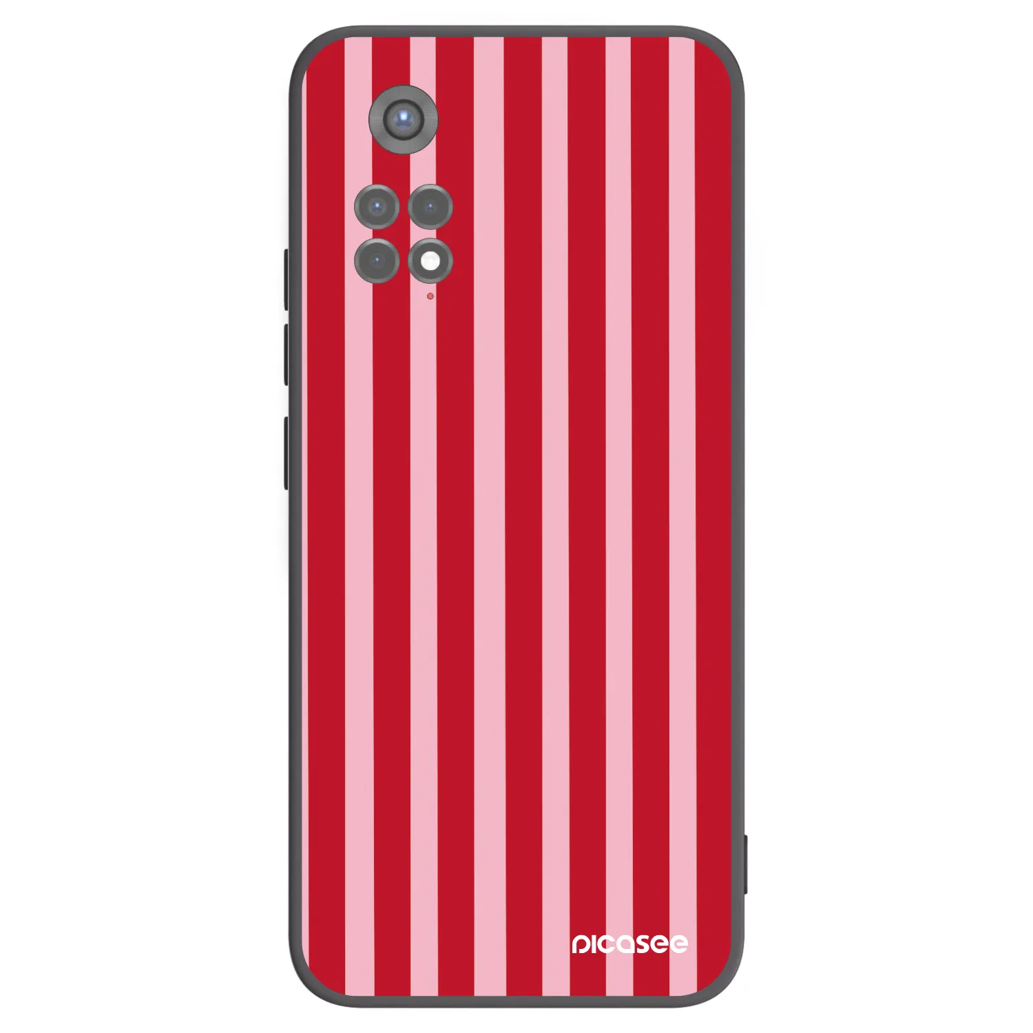 Picasee silikónový čierny obal pre Xiaomi Redmi Note 11S 5G - Lines red