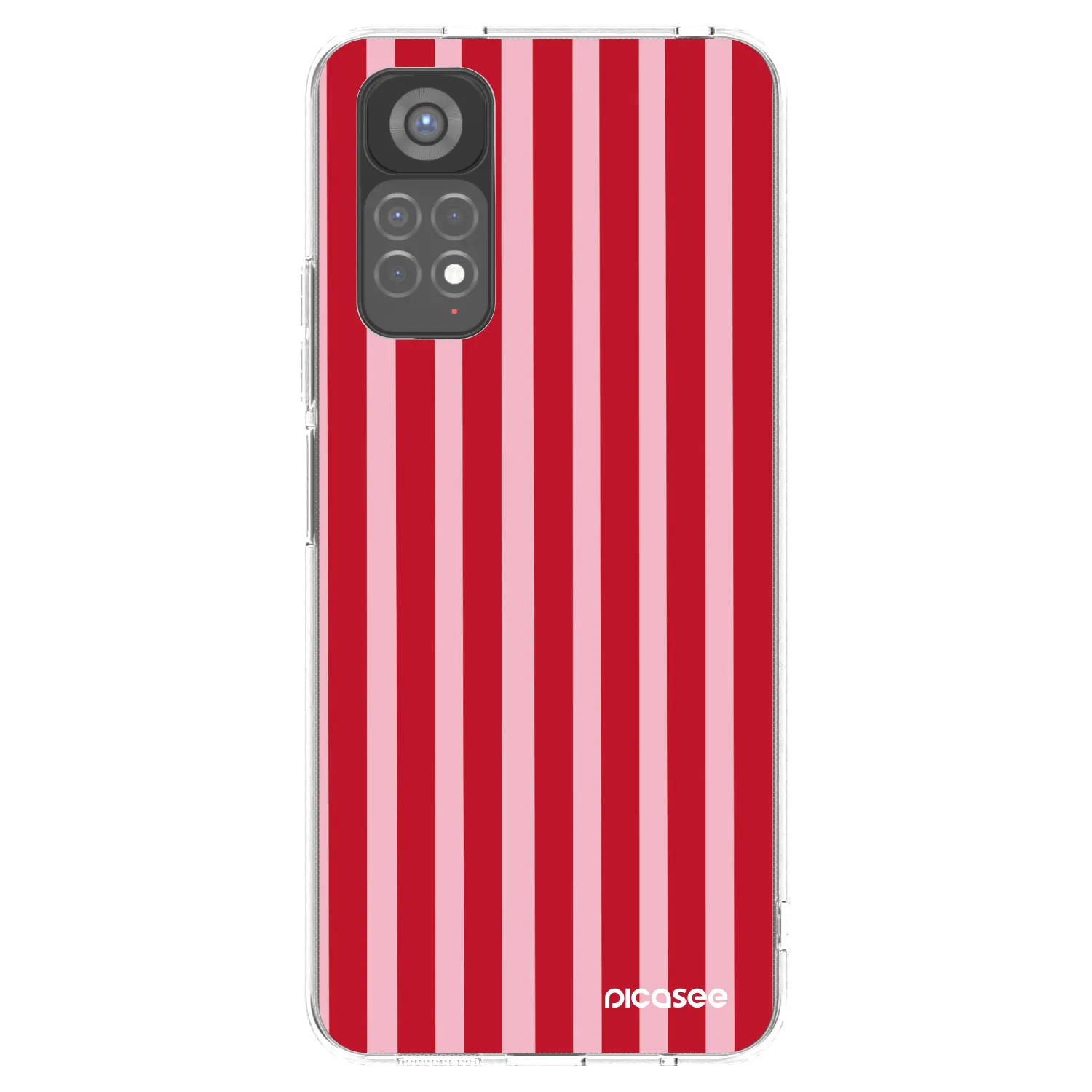 Picasee silikónový prehľadný obal pre Xiaomi Redmi Note 11S 5G - Lines red