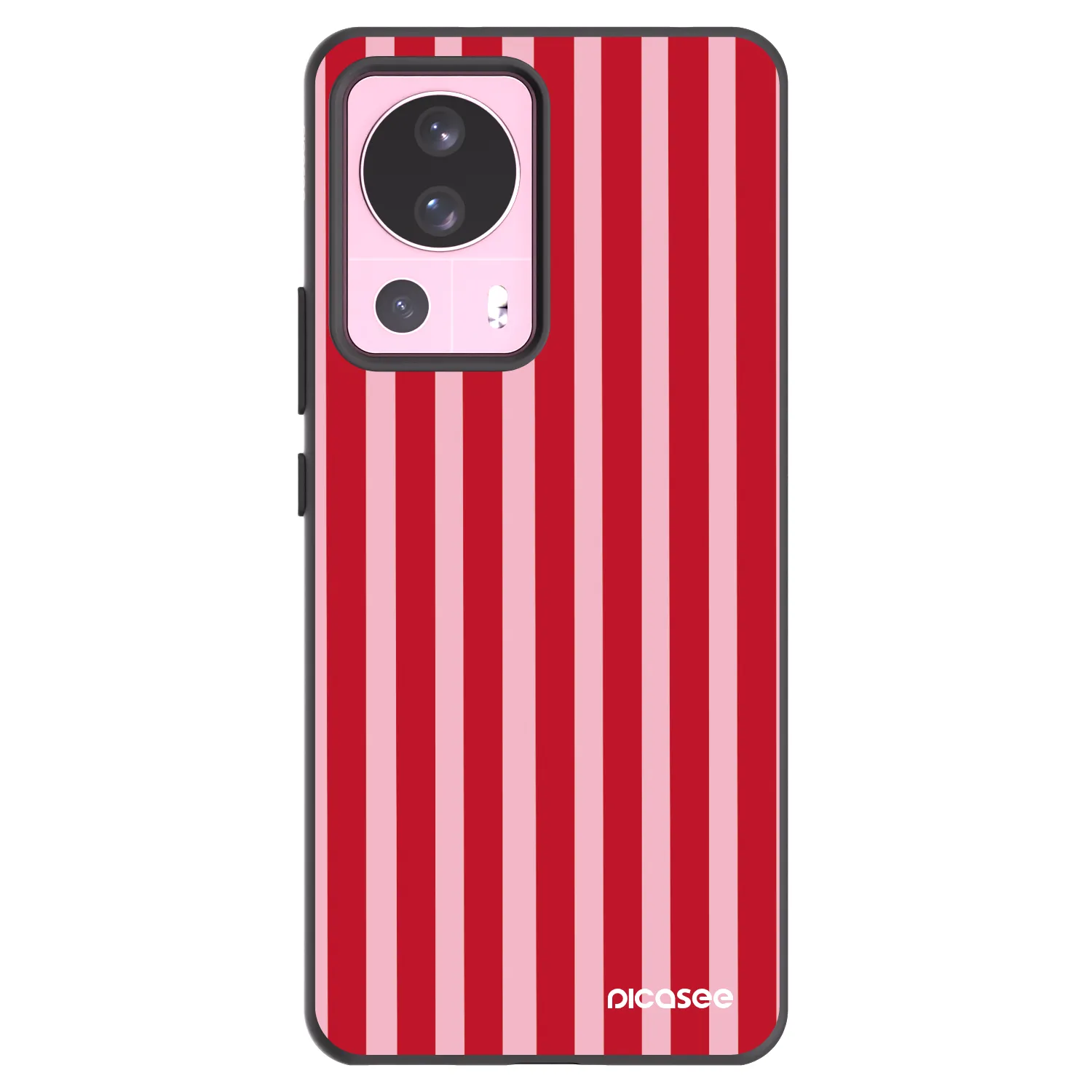 Picasee silikónový čierny obal pre Xiaomi 13 Lite - Lines red
