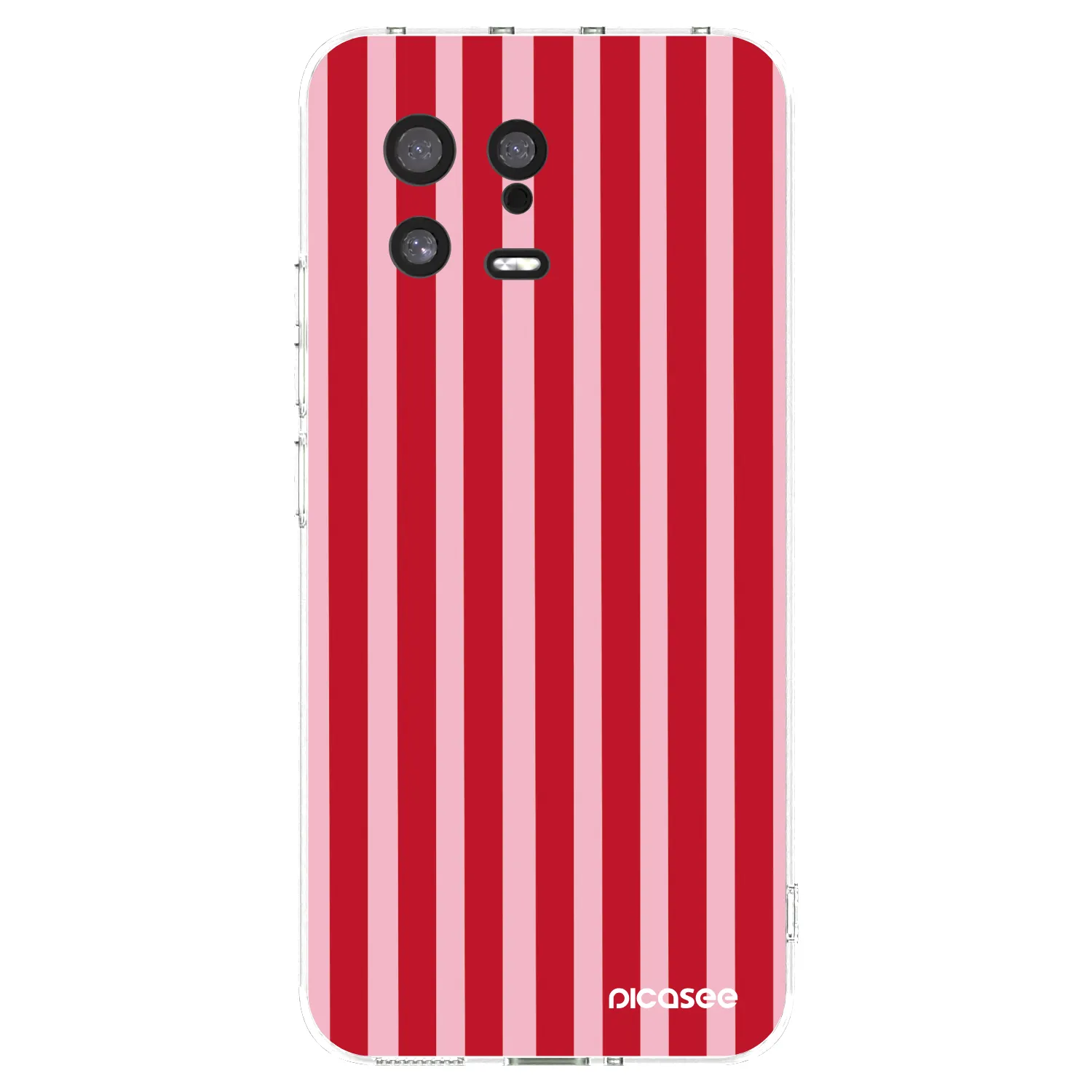 Picasee silikónový prehľadný obal pre Xiaomi 13 - Lines red