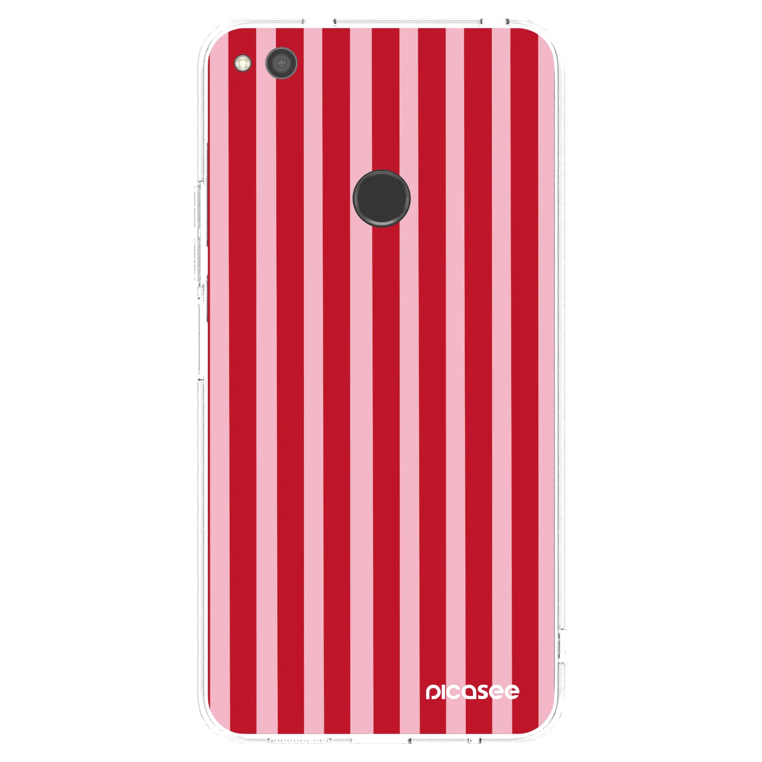 Picasee silikónový prehľadný obal pre Huawei P9 Lite 2017 - Lines red