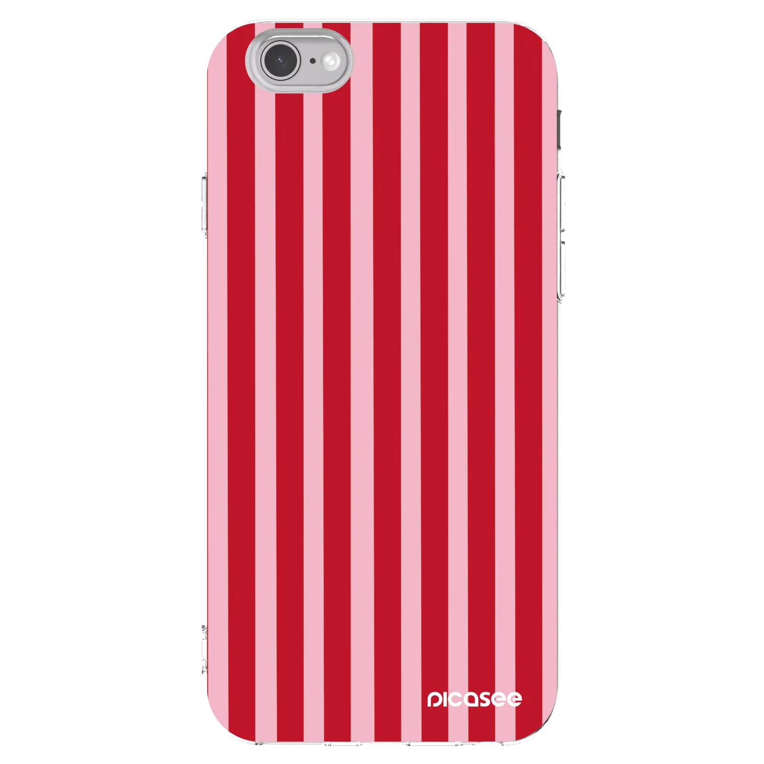 Picasee silikónový prehľadný obal pre Apple iPhone 6/6S - Lines red