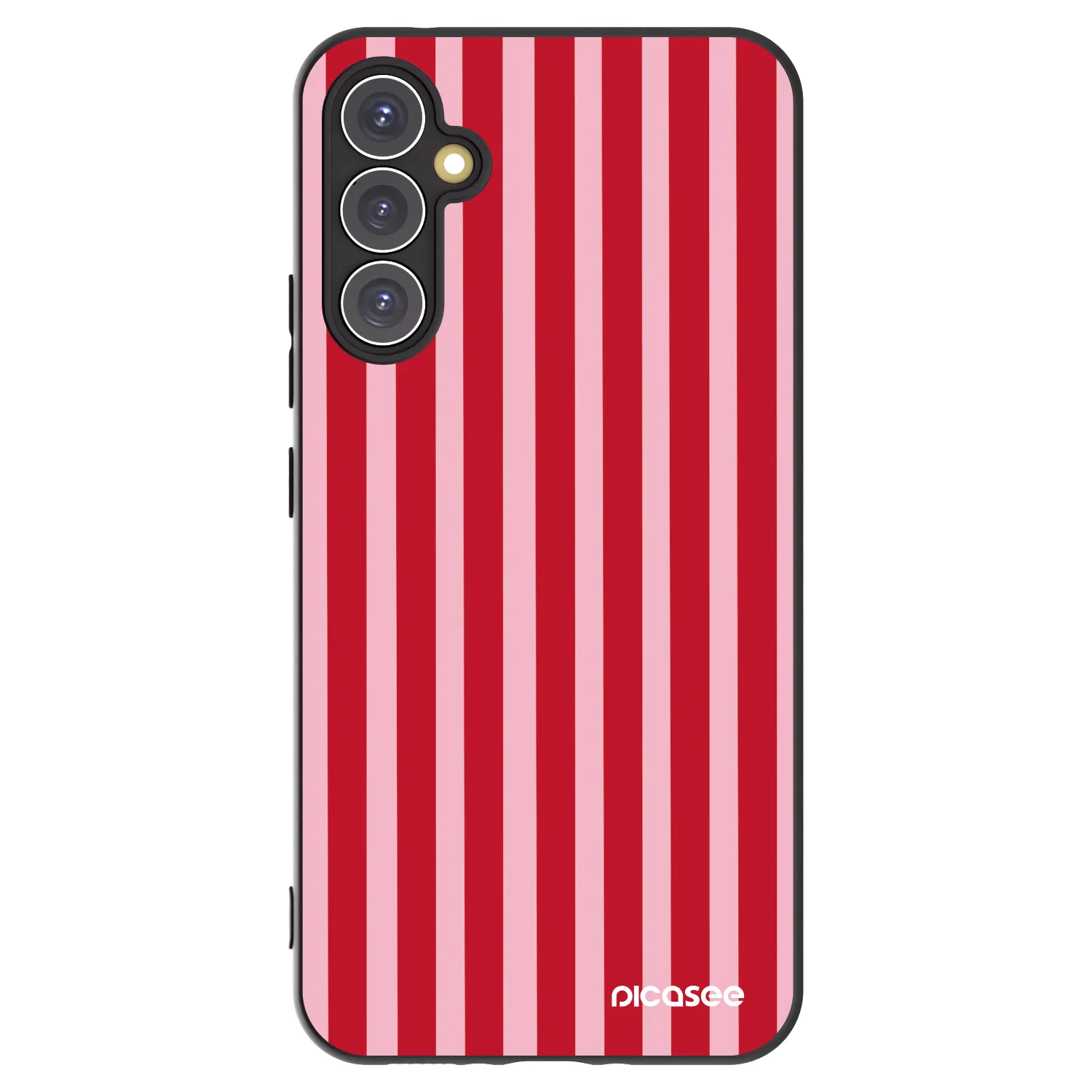 Picasee silikónový čierny obal pre Samsung Galaxy A34 5G A346B - Lines red