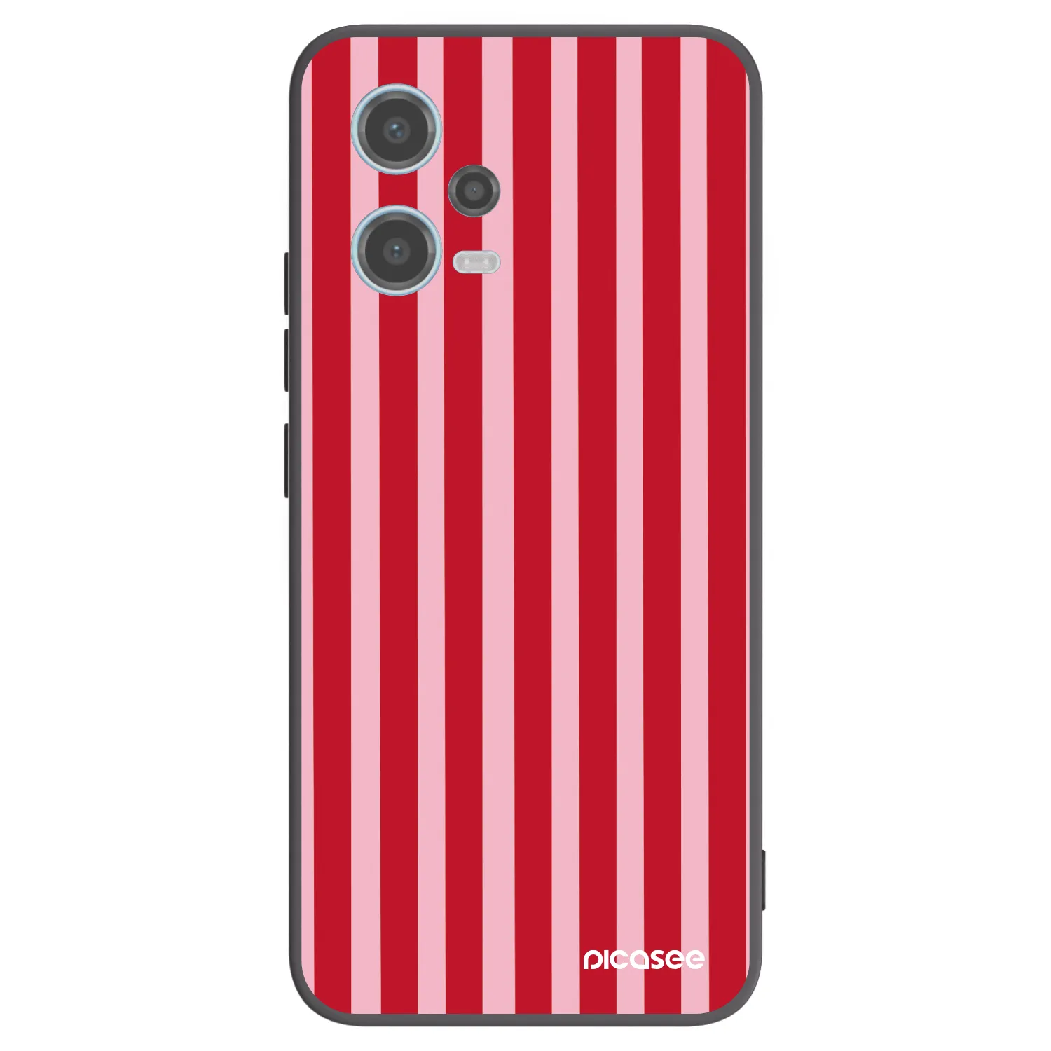 Picasee silikónový čierny obal pre Xiaomi Redmi Note 12 5G - Lines red