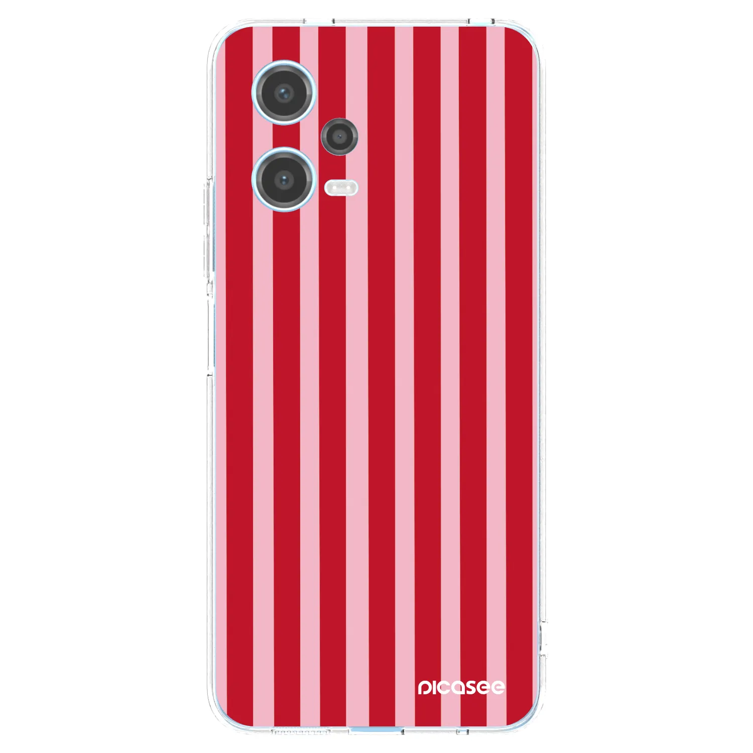 Picasee silikónový prehľadný obal pre Xiaomi Redmi Note 12 5G - Lines red