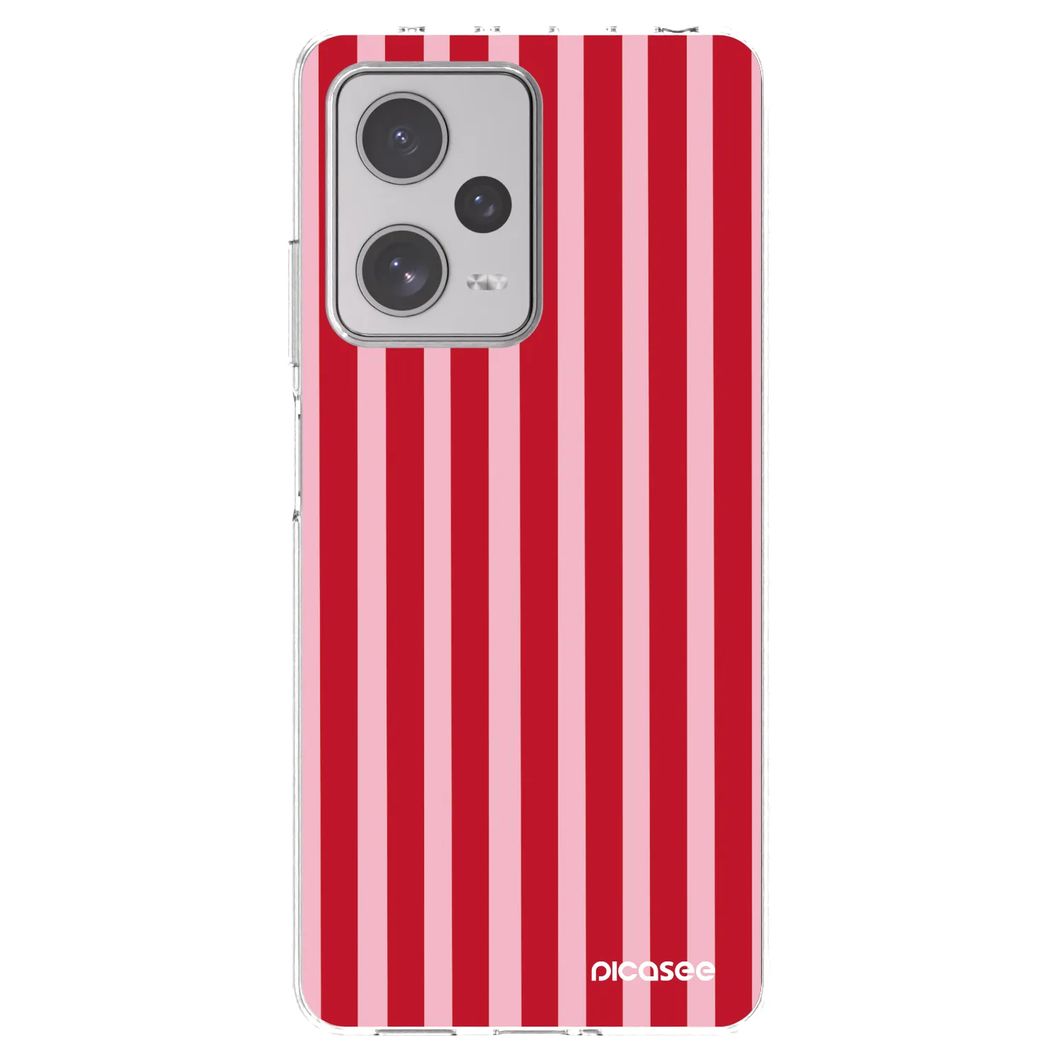 Picasee silikónový prehľadný obal pre Xiaomi Redmi Note 12 Pro+ 5G - Lines red
