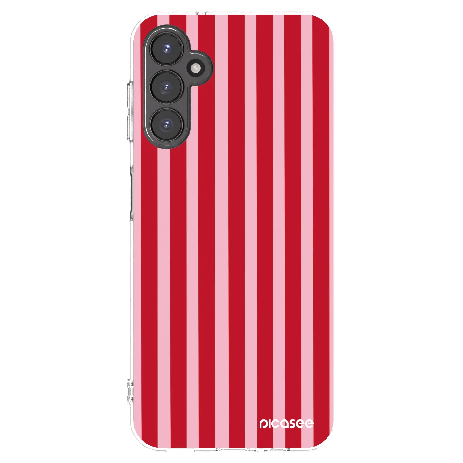 Picasee silikónový prehľadný obal pre Samsung Galaxy A14 4G A145R - Lines red
