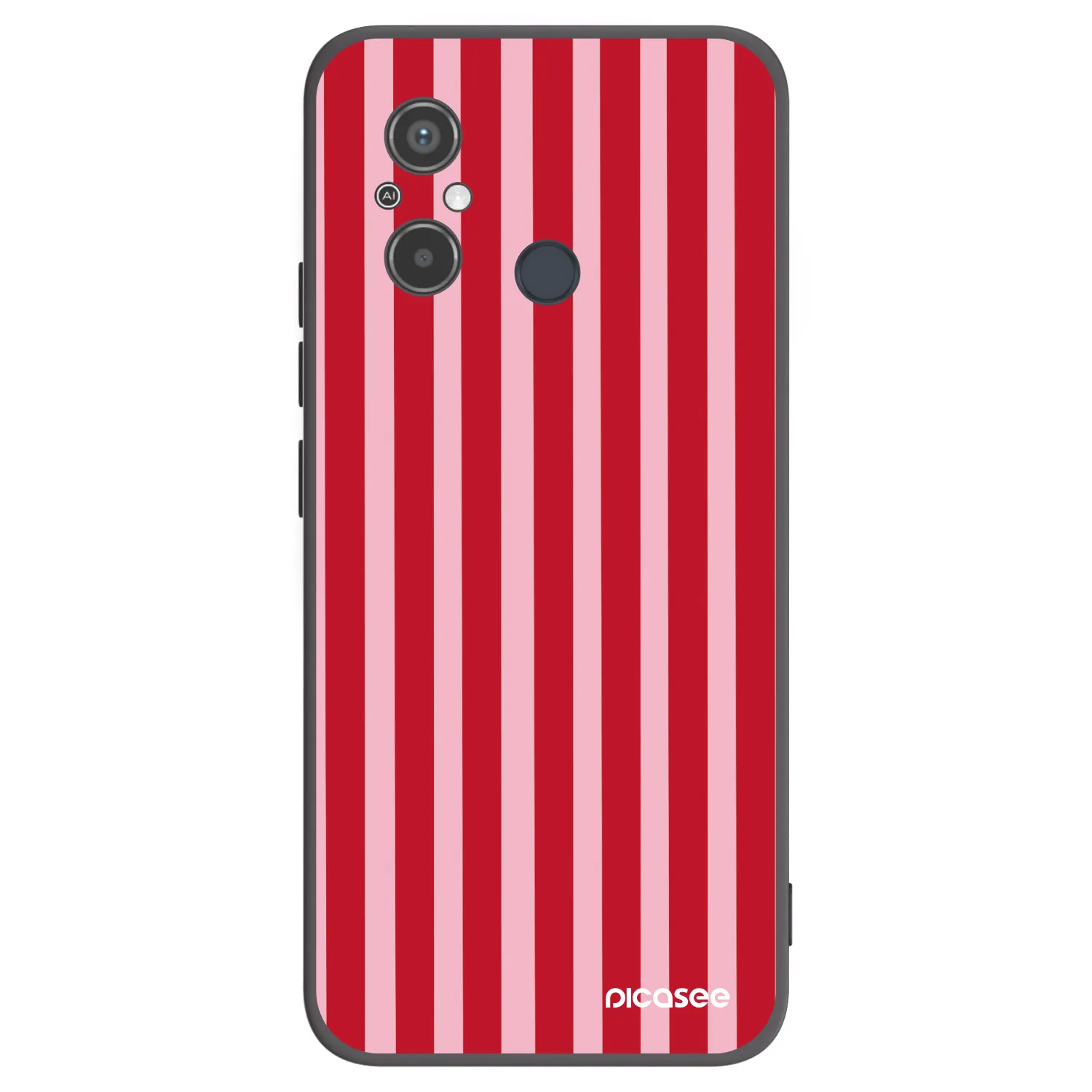 Picasee silikónový čierny obal pre Xiaomi Redmi 12C - Lines red