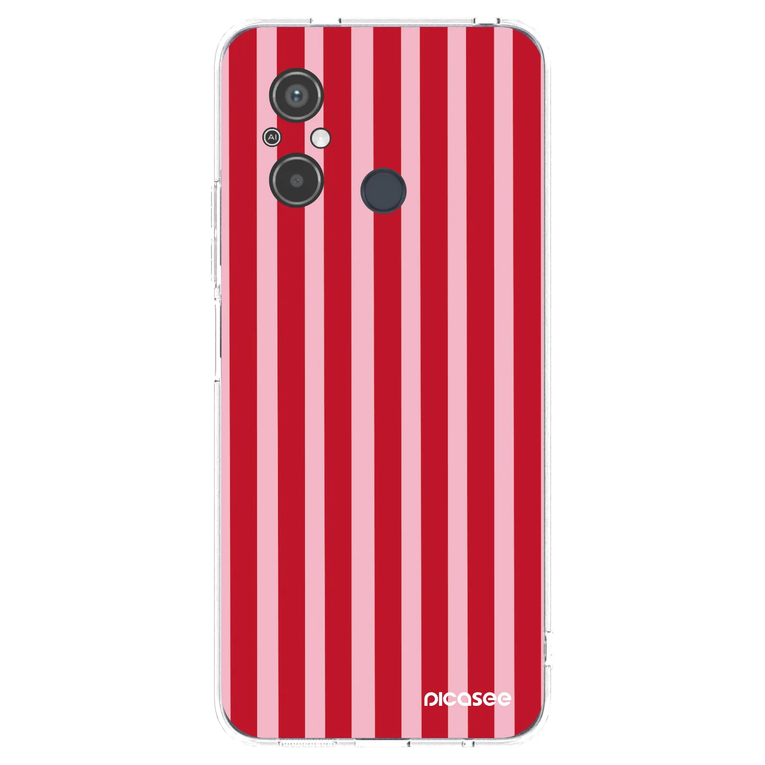 Picasee silikónový prehľadný obal pre Xiaomi Redmi 12C - Lines red