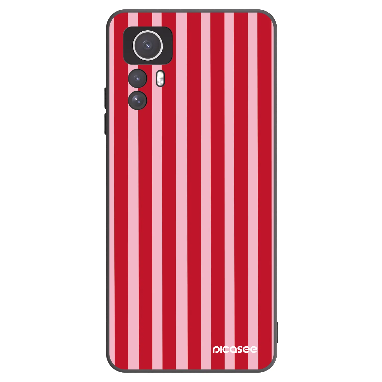 Picasee silikónový čierny obal pre Xiaomi Redmi Note 12S - Lines red