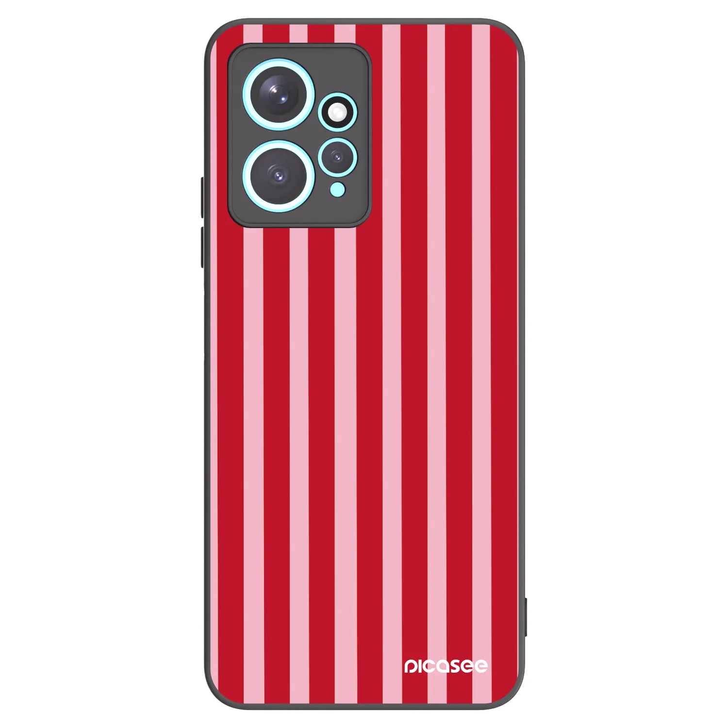 Picasee silikónový čierny obal pre Xiaomi Redmi Note 12 4G - Lines red