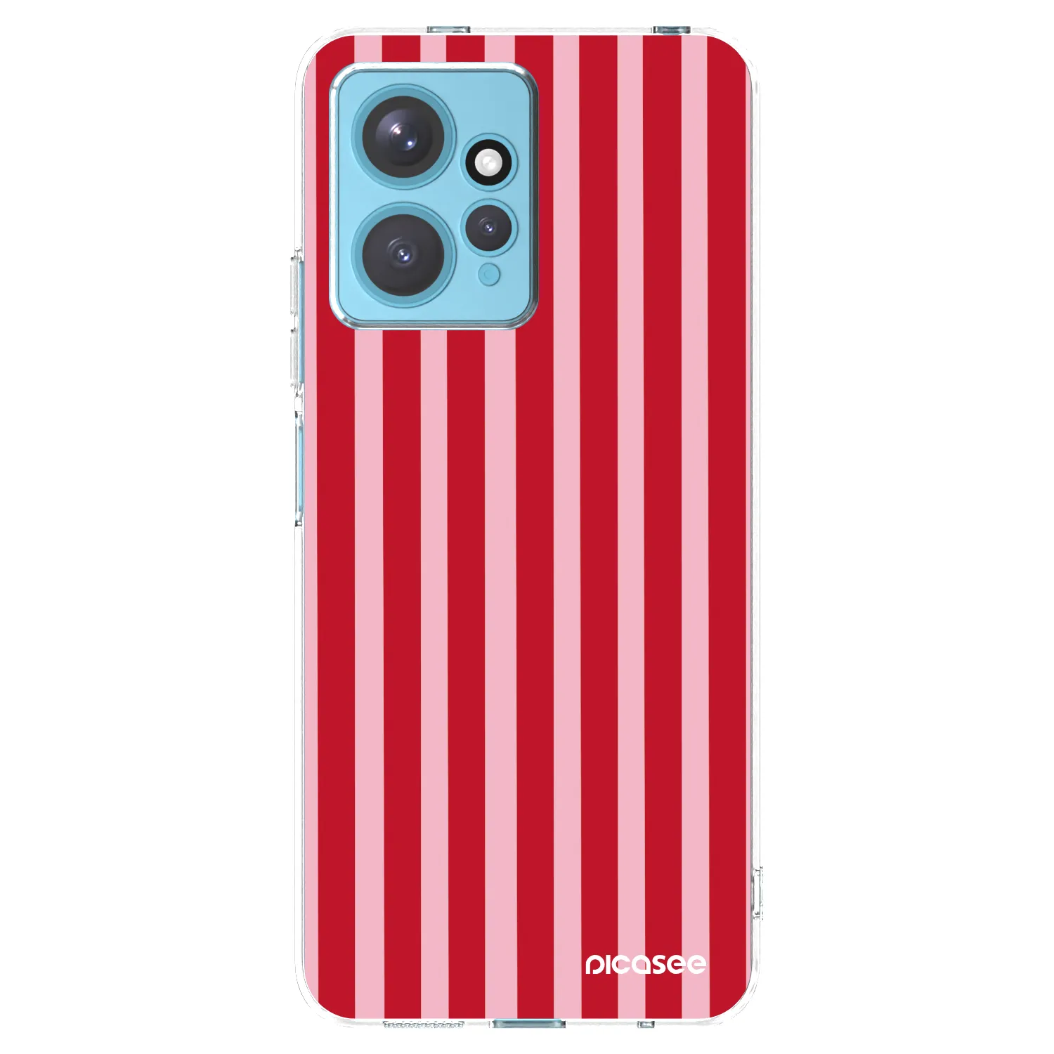 Picasee silikónový prehľadný obal pre Xiaomi Redmi Note 12 4G - Lines red