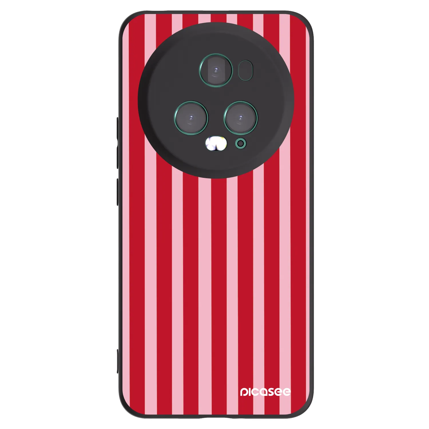 Picasee silikónový čierny obal pre Honor Magic5 Pro - Lines red