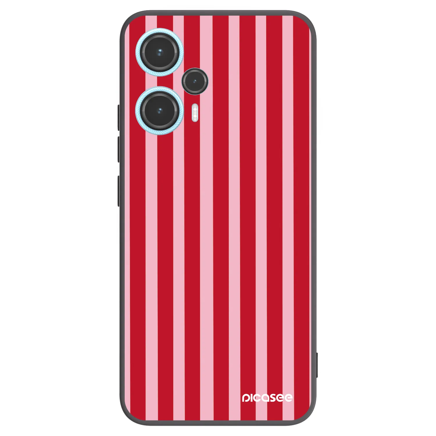 Picasee silikónový čierny obal pre Xiaomi Poco F5 - Lines red