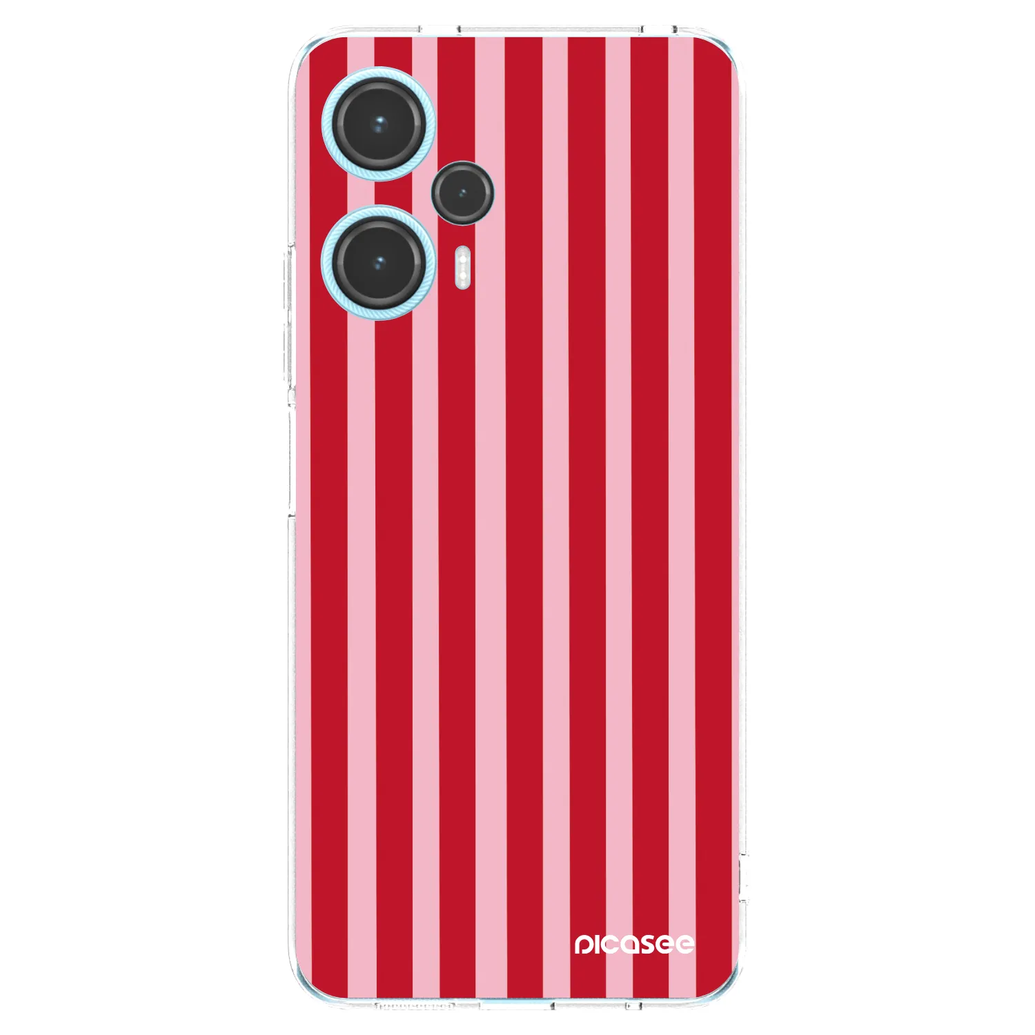 Picasee silikónový prehľadný obal pre Xiaomi Poco F5 - Lines red