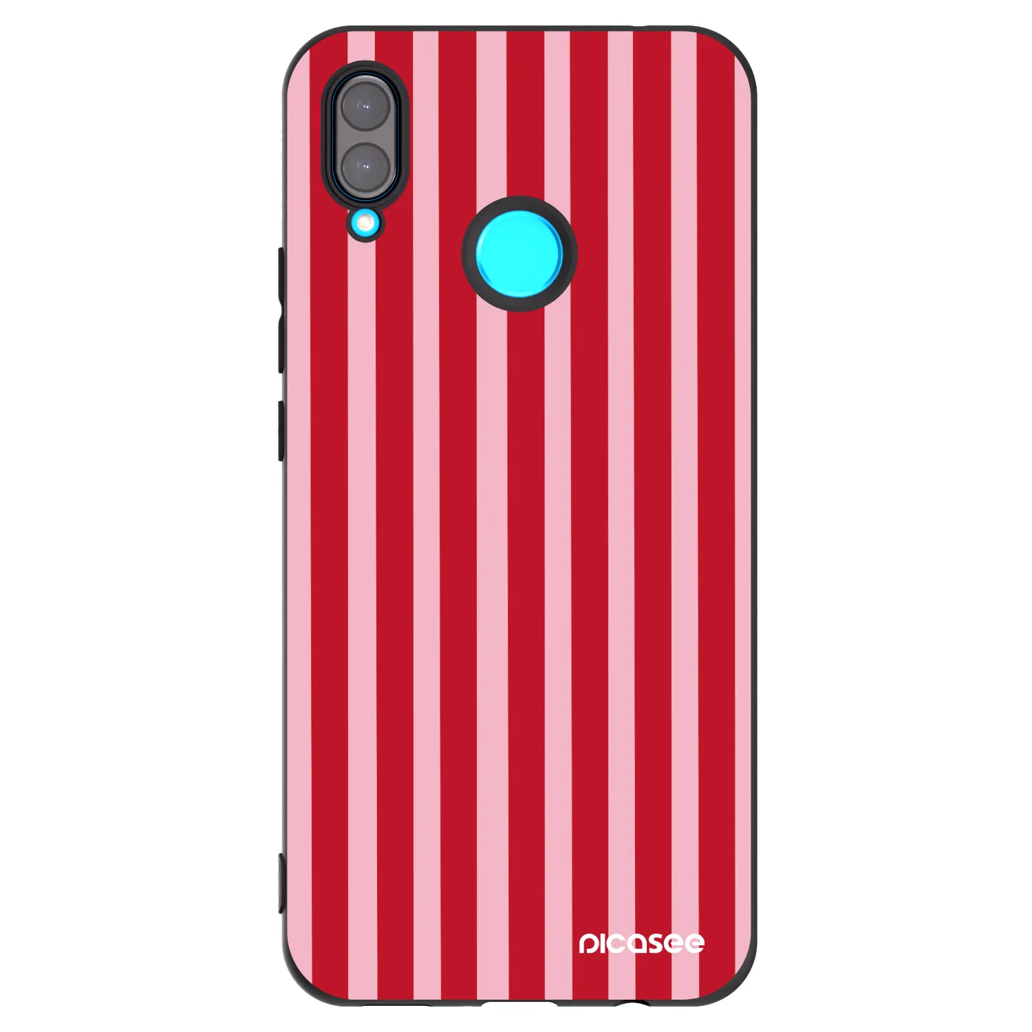 Picasee silikónový čierny obal pre Huawei Nova 3i - Lines red