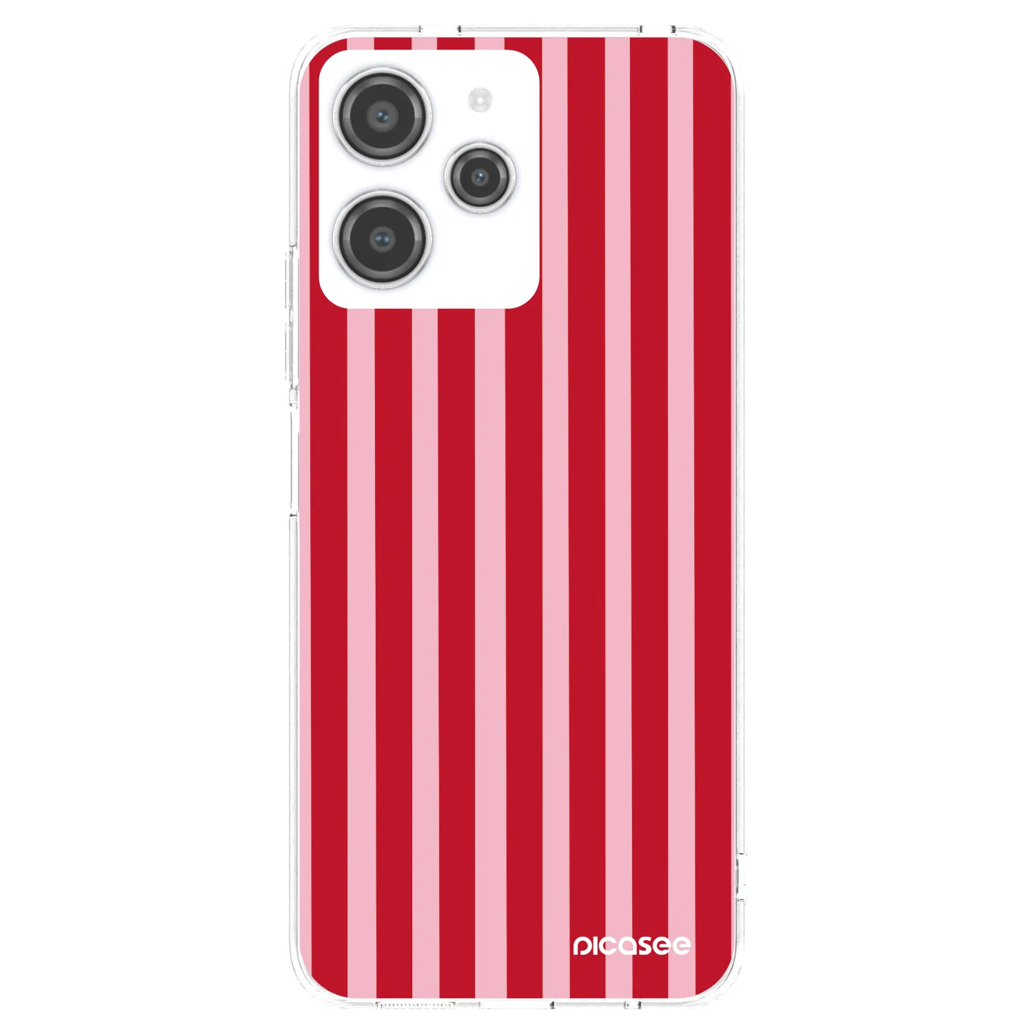 Picasee silikónový prehľadný obal pre Xiaomi Redmi 12 4G - Lines red