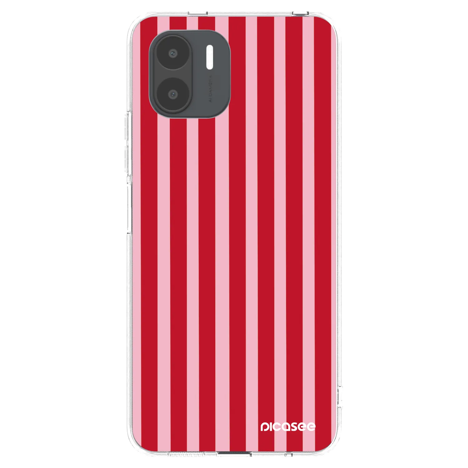 Picasee silikónový prehľadný obal pre Xiaomi Redmi A2 - Lines red