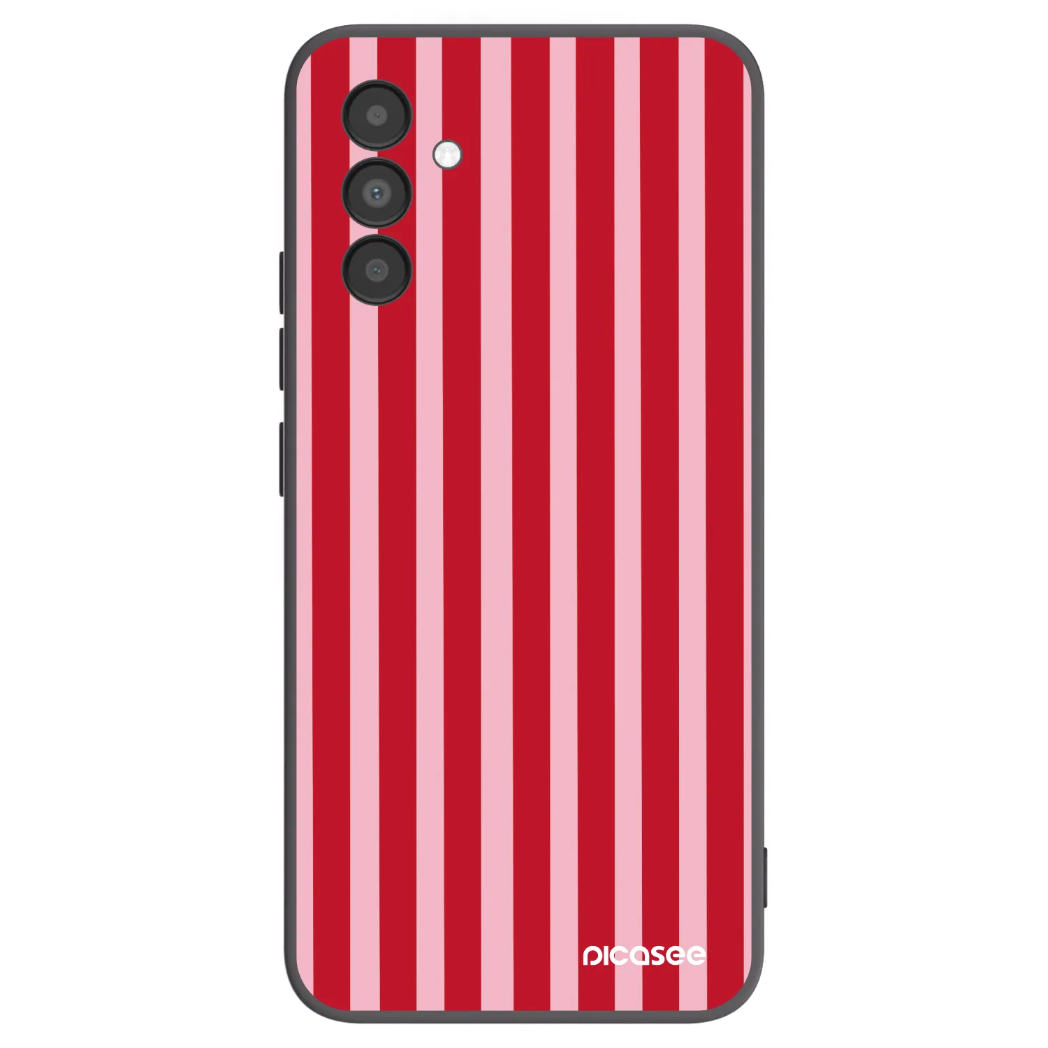 Picasee silikónový čierny obal pre Samsung Galaxy A04s A047F - Lines red