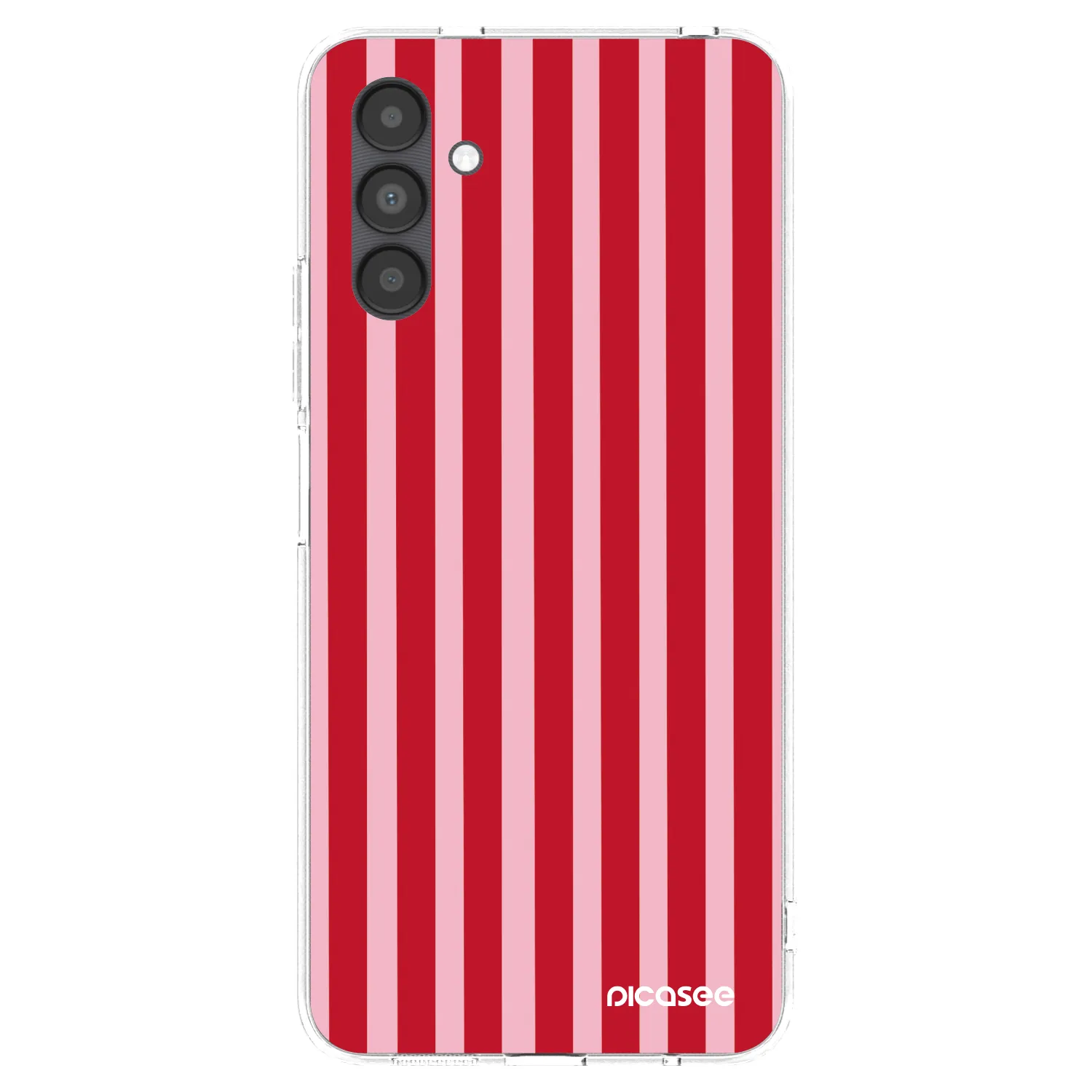 Picasee silikónový prehľadný obal pre Samsung Galaxy A04s A047F - Lines red
