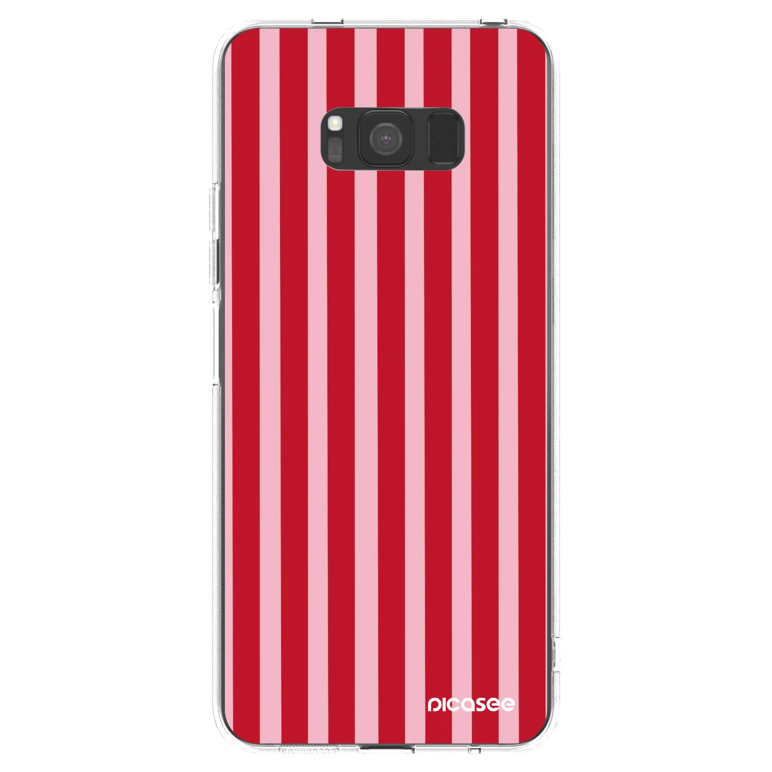 Picasee silikónový prehľadný obal pre Samsung Galaxy S8 G950F - Lines red