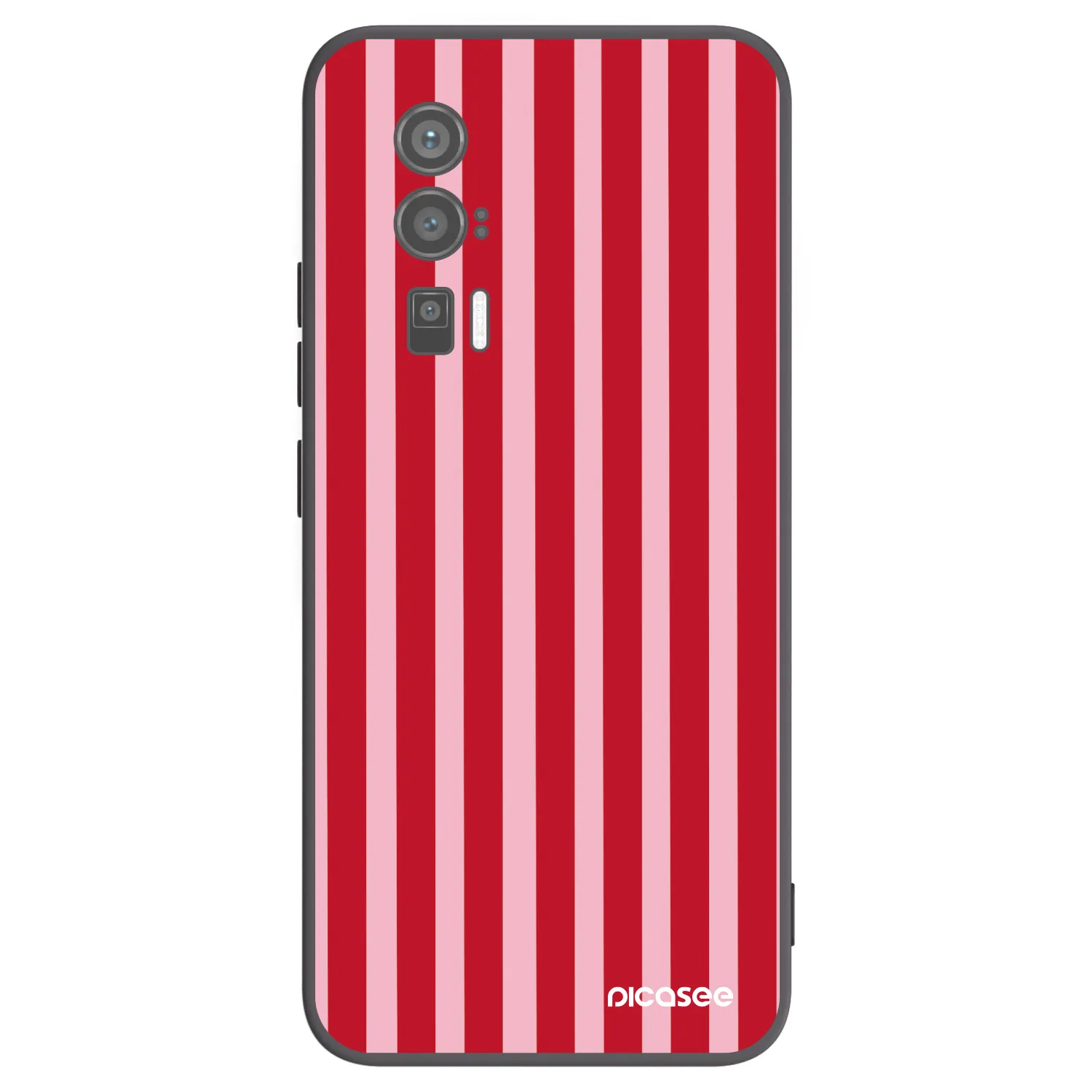 Picasee silikónový čierny obal pre Xiaomi Poco F5 Pro 5G - Lines red