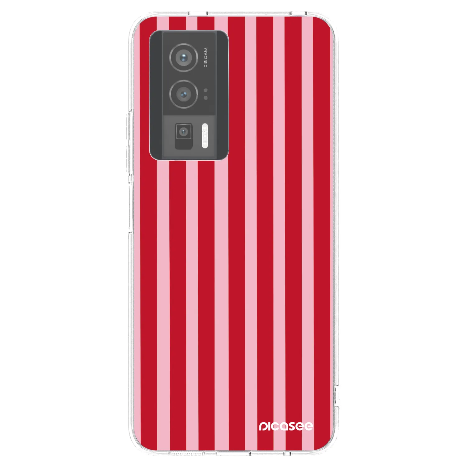 Picasee silikónový prehľadný obal pre Xiaomi Poco F5 Pro 5G - Lines red