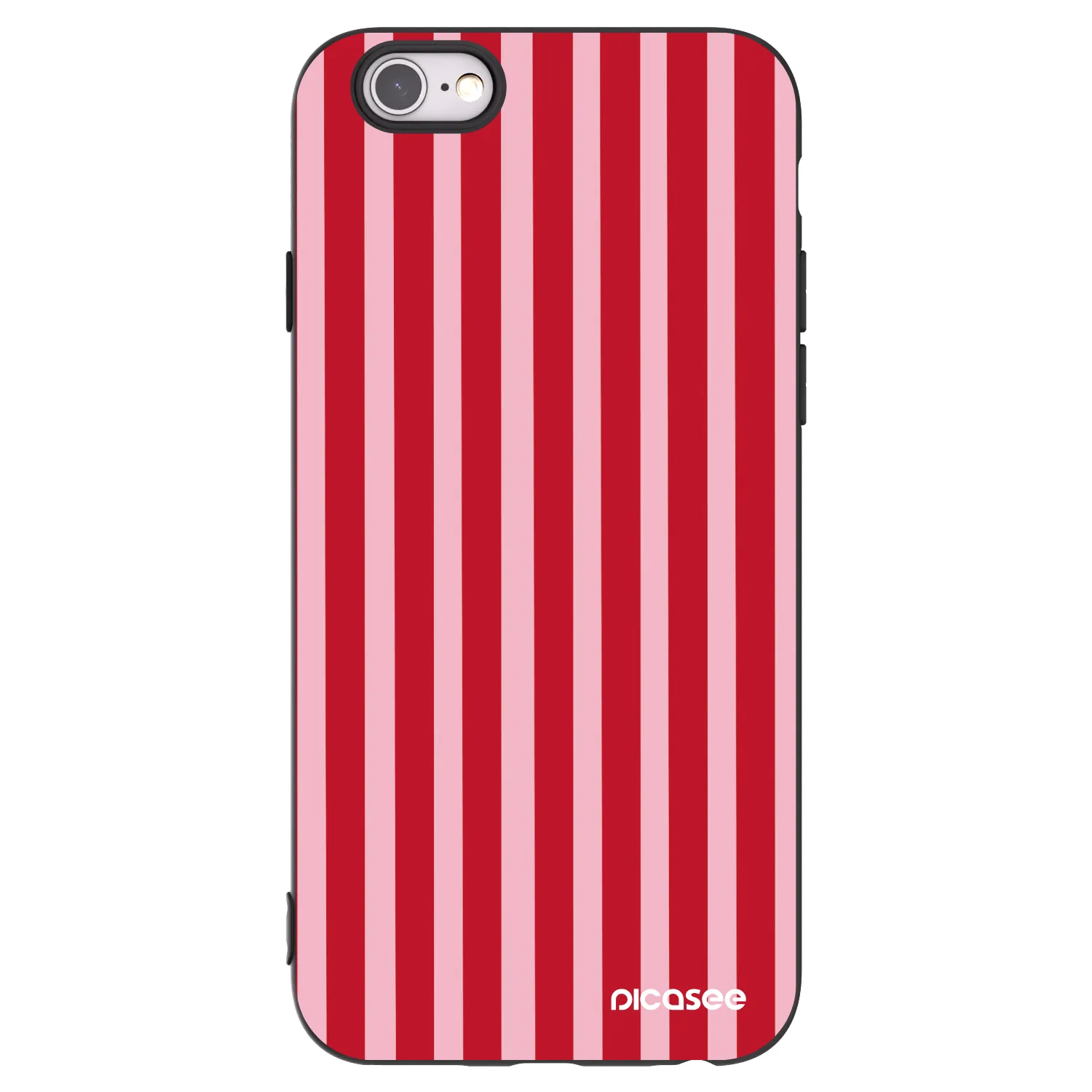 Picasee silikónový čierny obal pre Apple iPhone 6/6S - Lines red