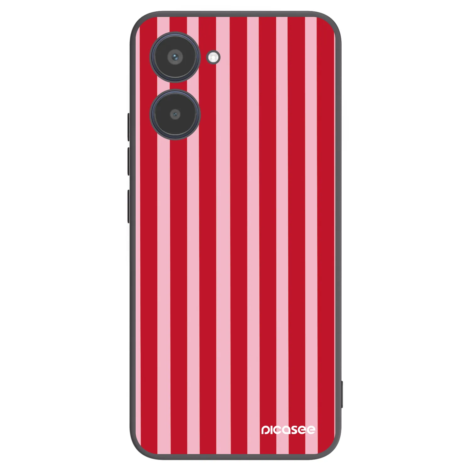 Picasee silikónový čierny obal pre Realme 10 4G - Lines red