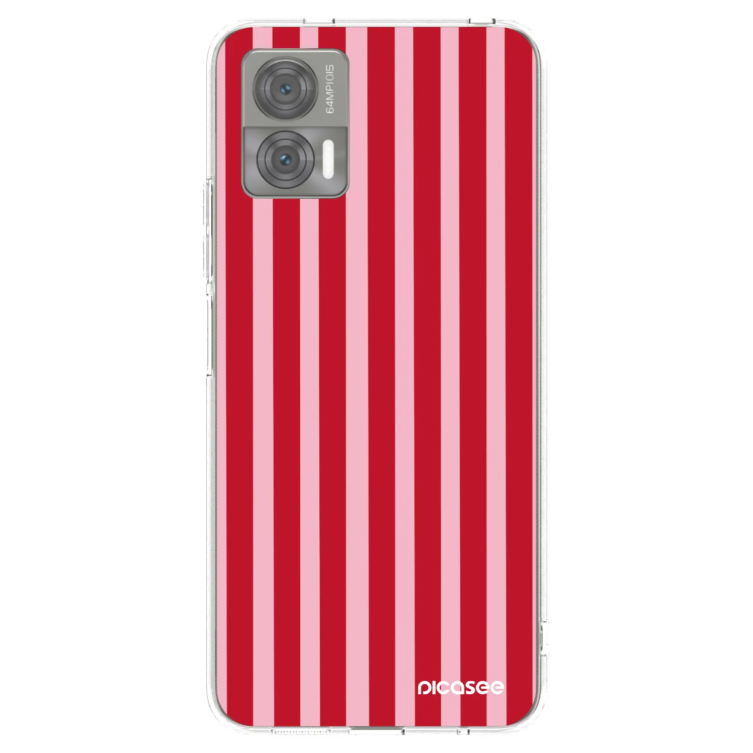 Picasee silikónový prehľadný obal pre Motorola Edge 30 Neo - Lines red