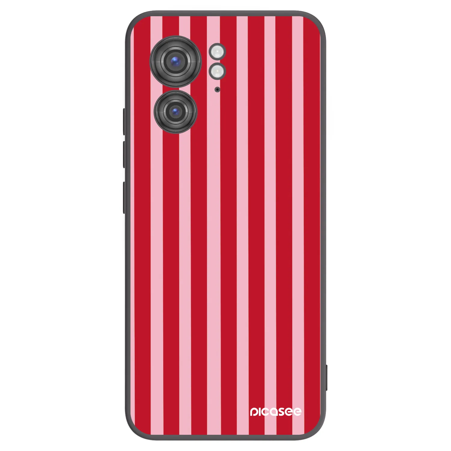 Picasee silikónový čierny obal pre Motorola Edge 40 - Lines red
