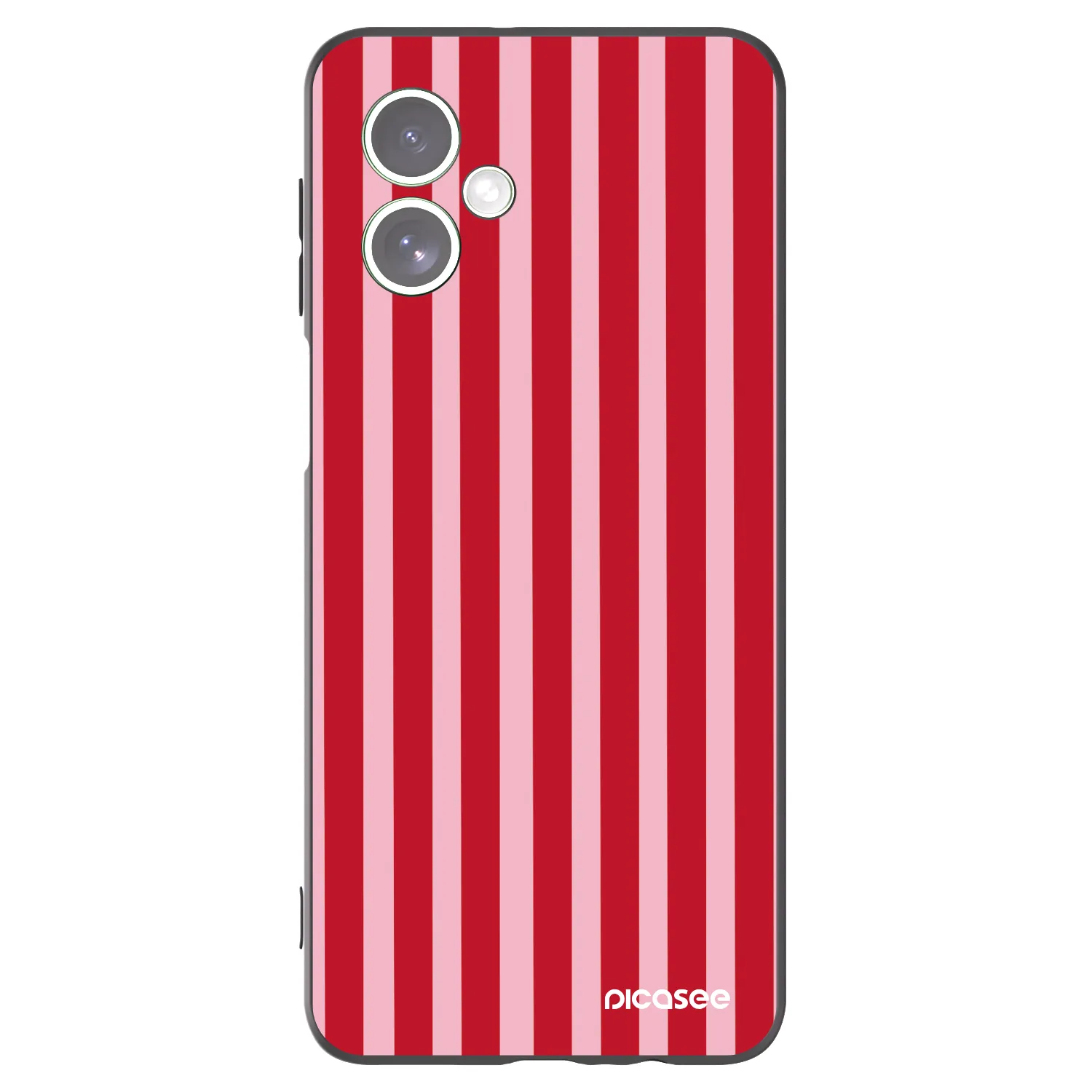 Picasee silikónový čierny obal pre Motorola Moto G54 5G - Lines red