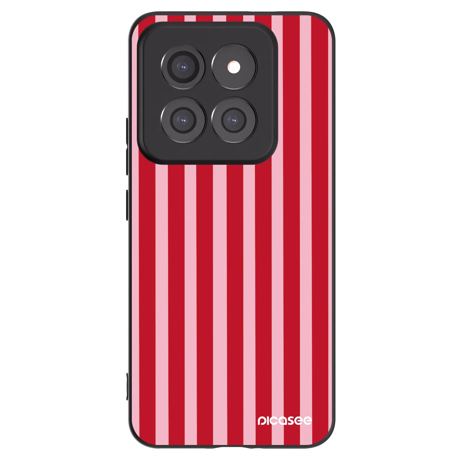 Picasee silikónový čierny obal pre Xiaomi 14 Pro - Lines red