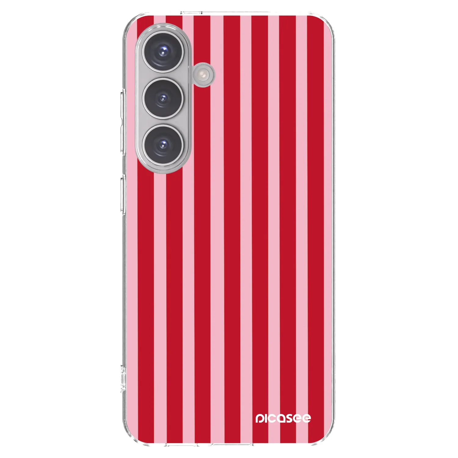 Picasee silikónový prehľadný obal pre Samsung Galaxy S24 S921B 5G - Lines red