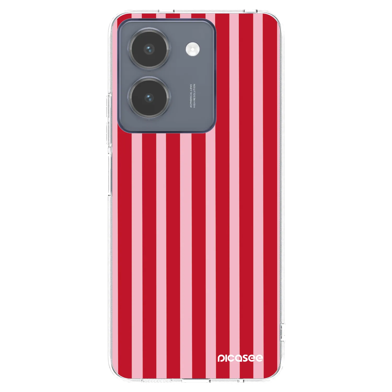 Picasee silikónový prehľadný obal pre Vivo Y36 4G - Lines red