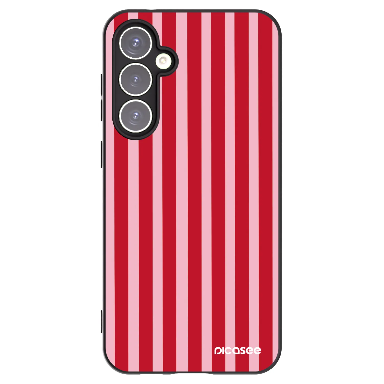 Picasee silikónový čierny obal pre Samsung Galaxy S23 FE S711B - Lines red