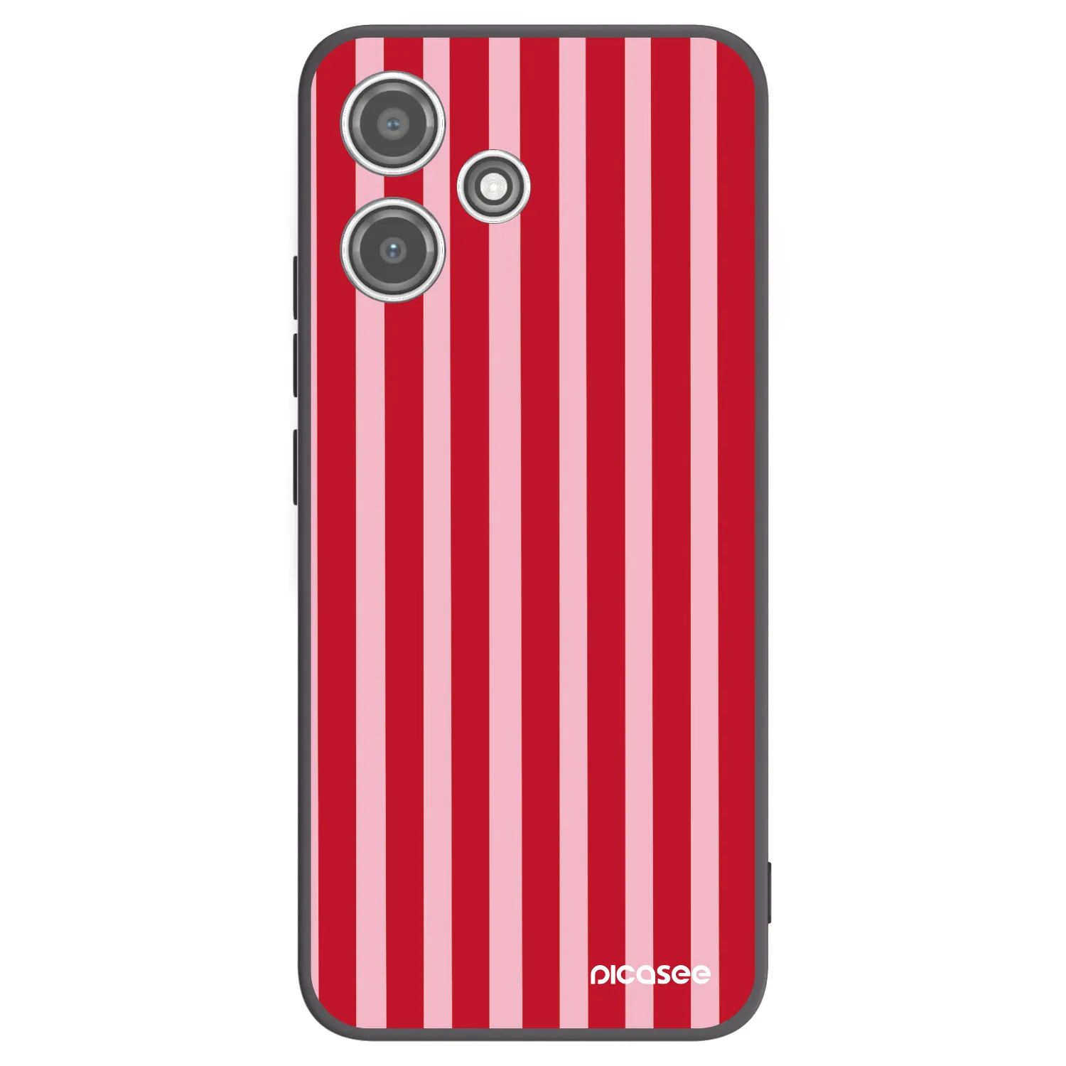 Picasee silikónový čierny obal pre Xiaomi Redmi 12 5G - Lines red