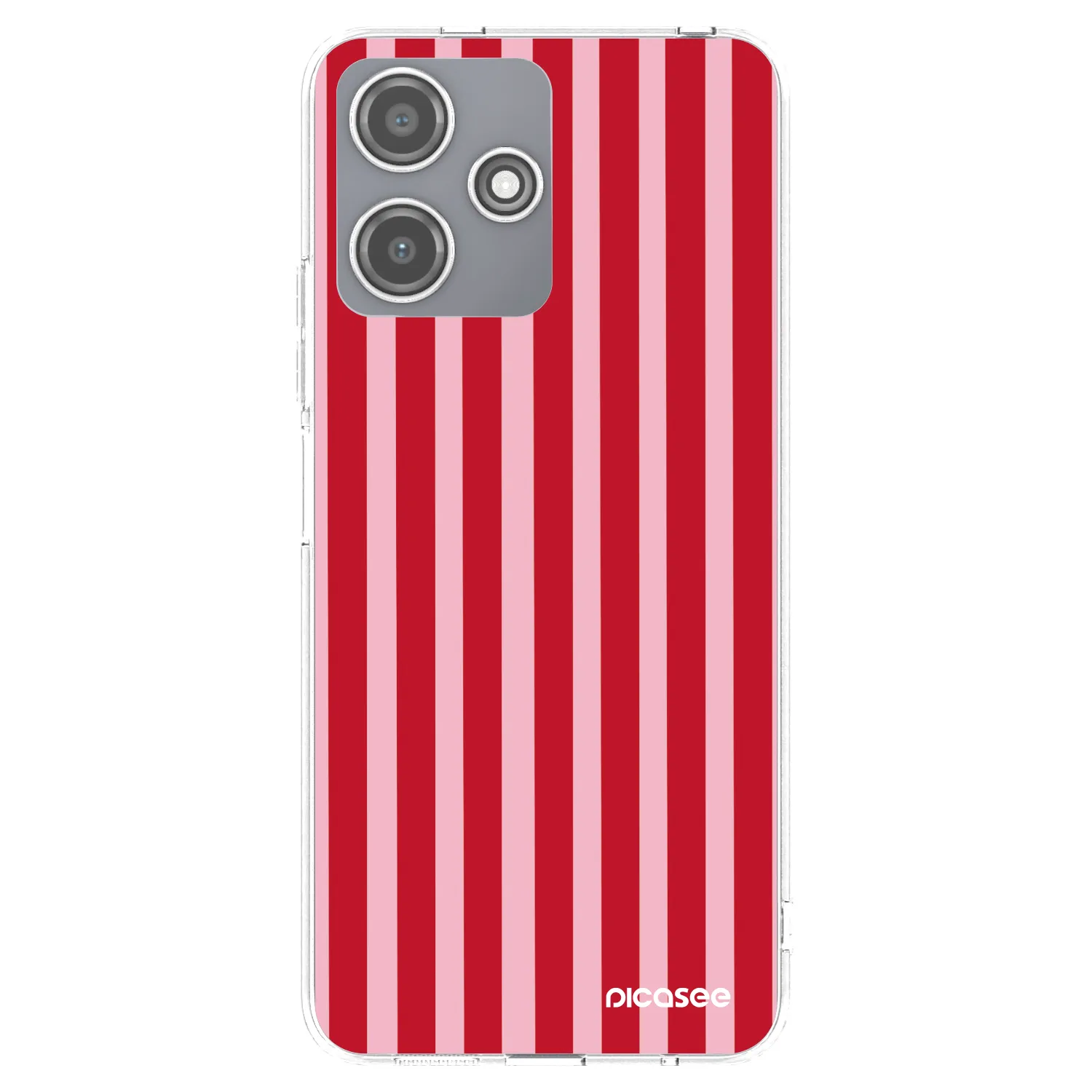 Picasee silikónový prehľadný obal pre Xiaomi Redmi 12 5G - Lines red