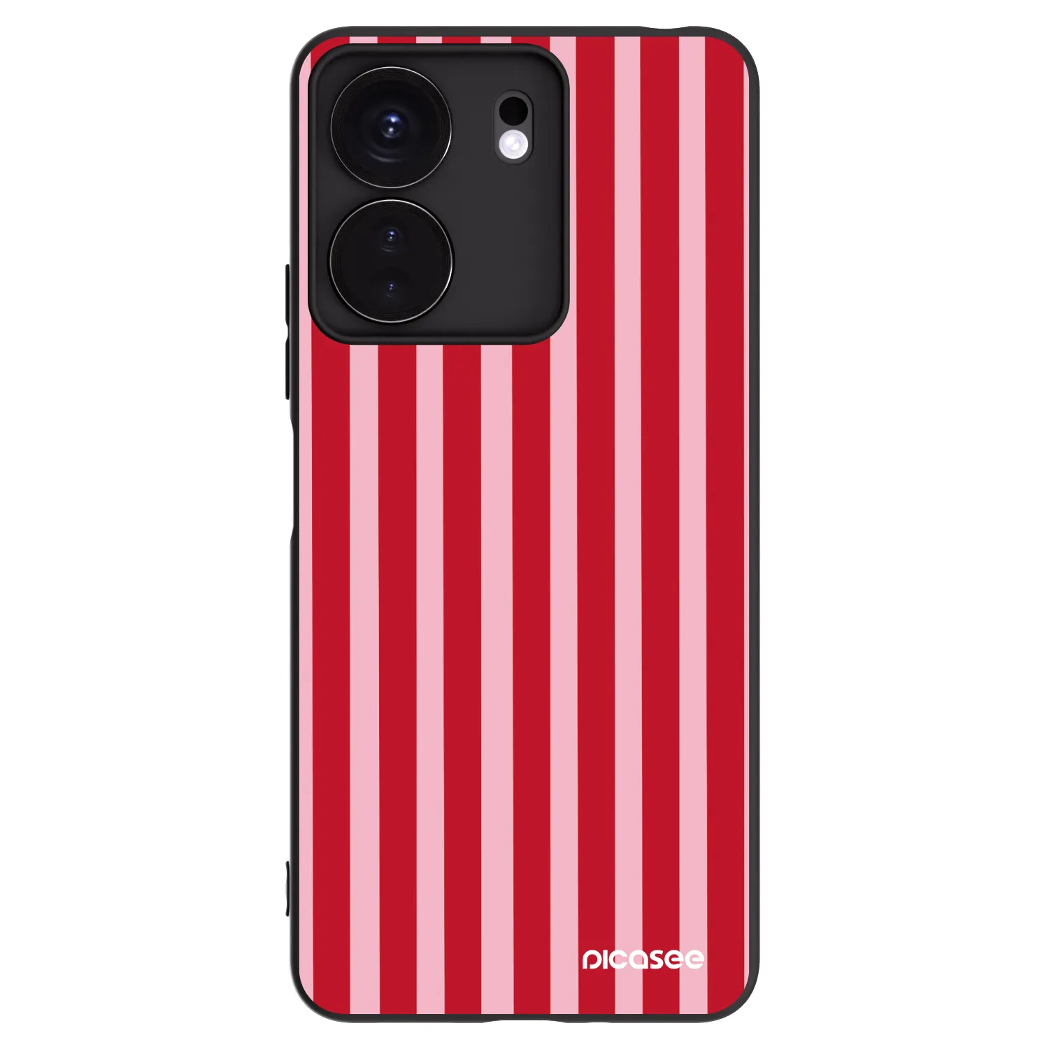 Picasee silikónový čierny obal pre Xiaomi Redmi 13C 4G - Lines red