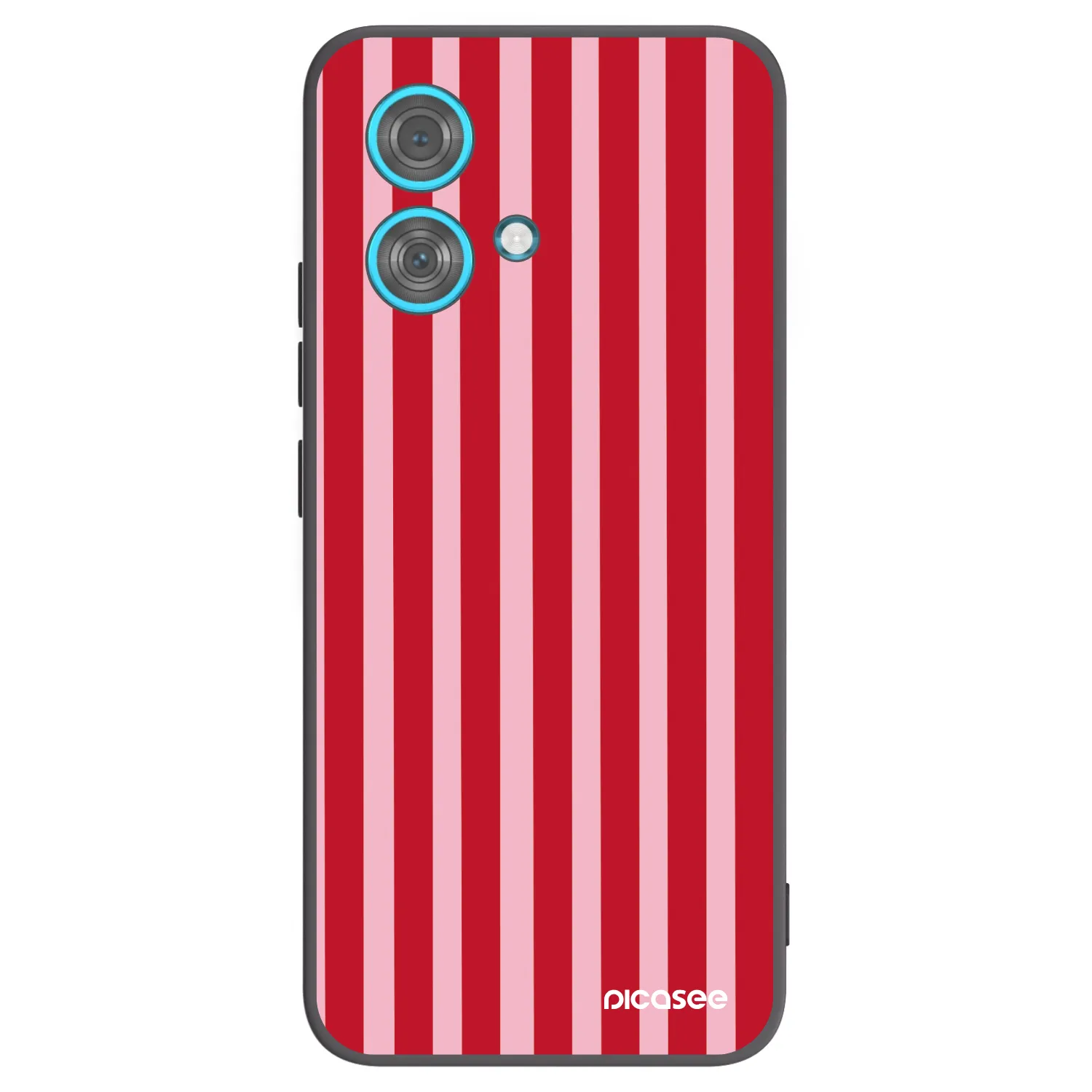 Picasee silikónový čierny obal pre Motorola Edge 40 Neo - Lines red
