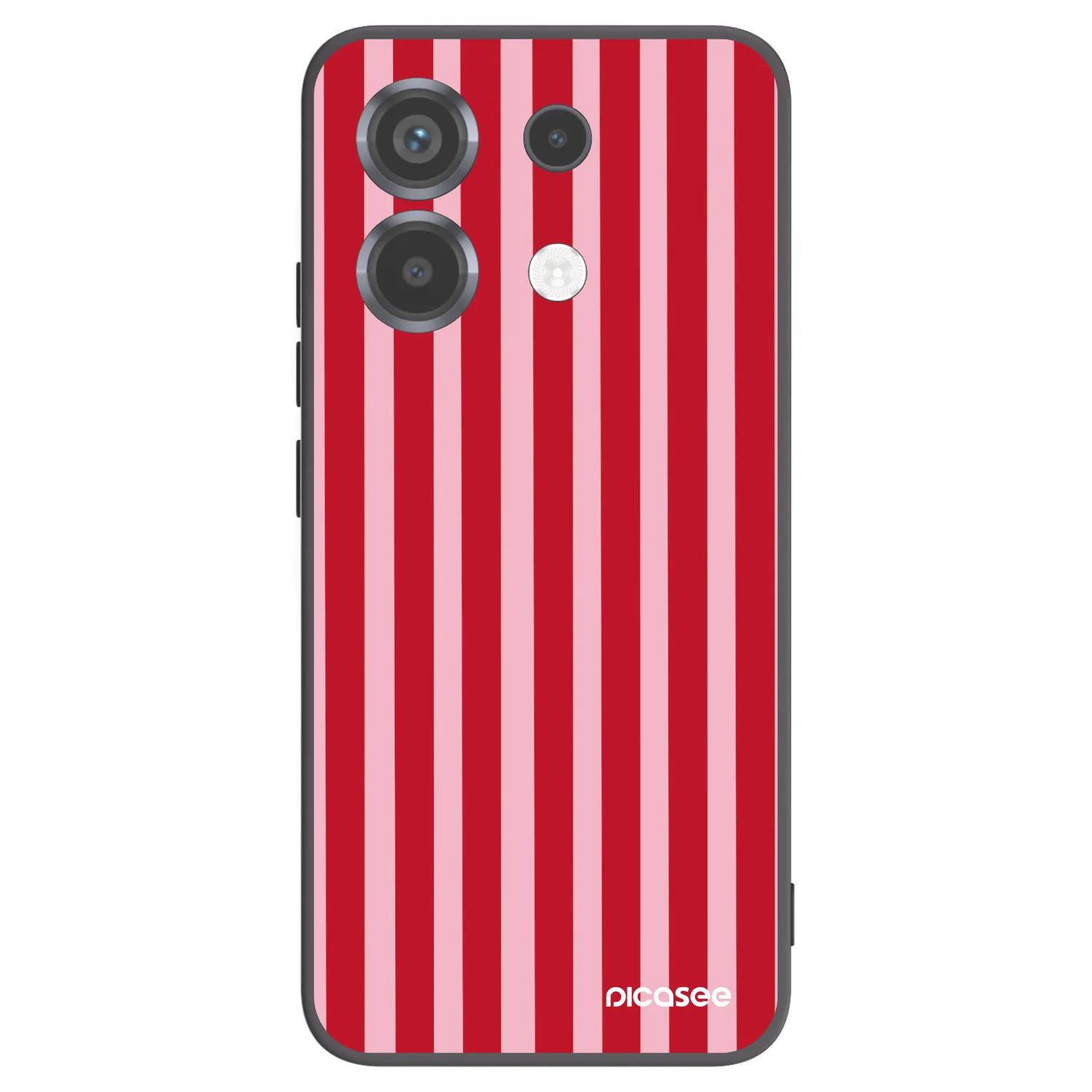 Picasee silikónový čierny obal pre Xiaomi Poco X6 - Lines red