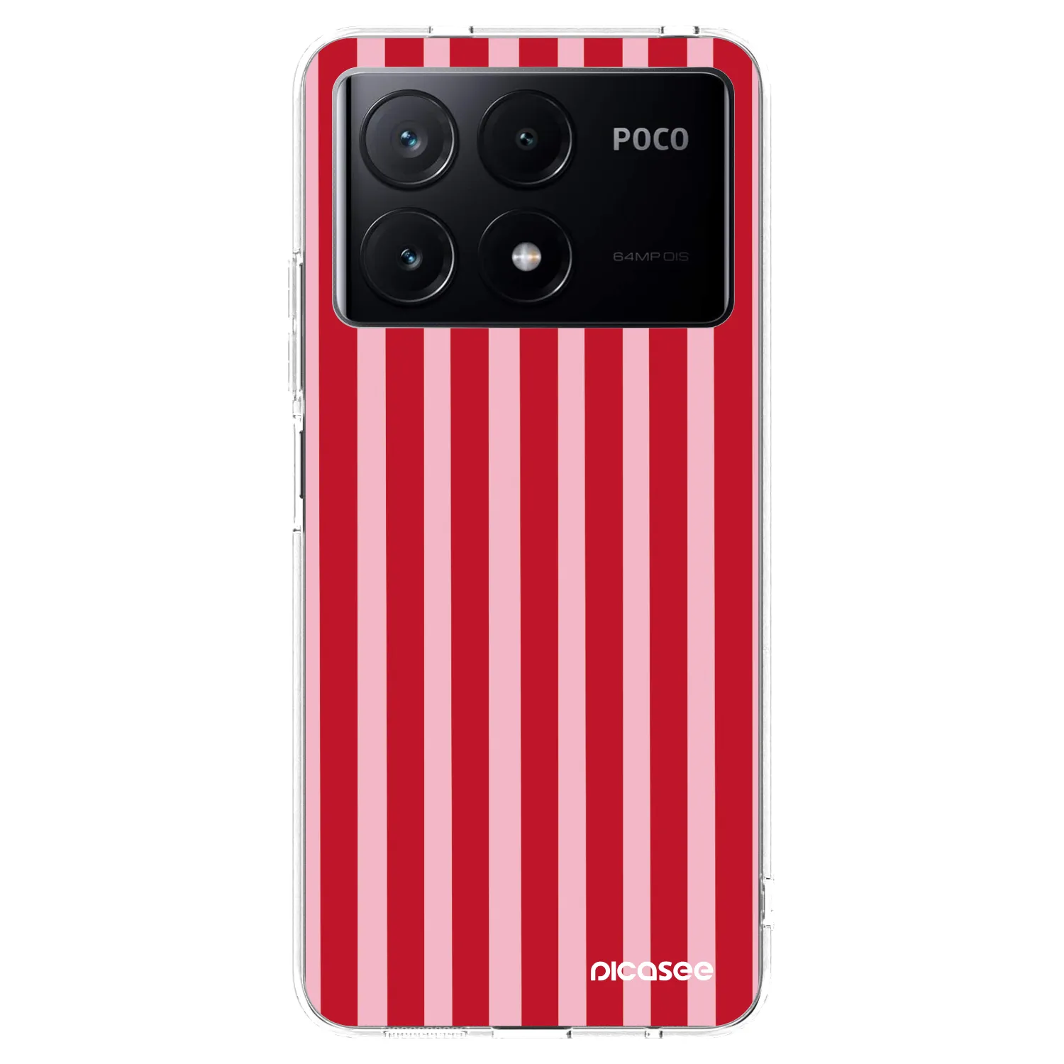 Picasee silikónový prehľadný obal pre Xiaomi Poco X6 Pro - Lines red