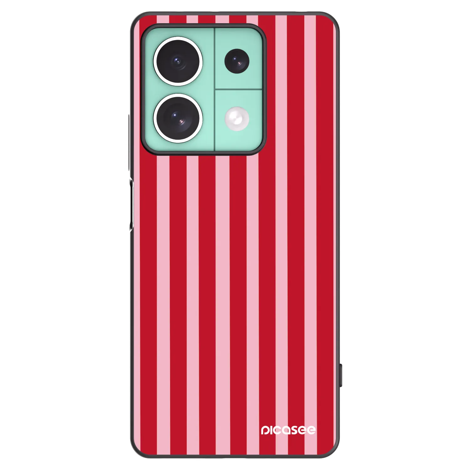 Picasee silikónový čierny obal pre Xiaomi Redmi Note 13 5G - Lines red