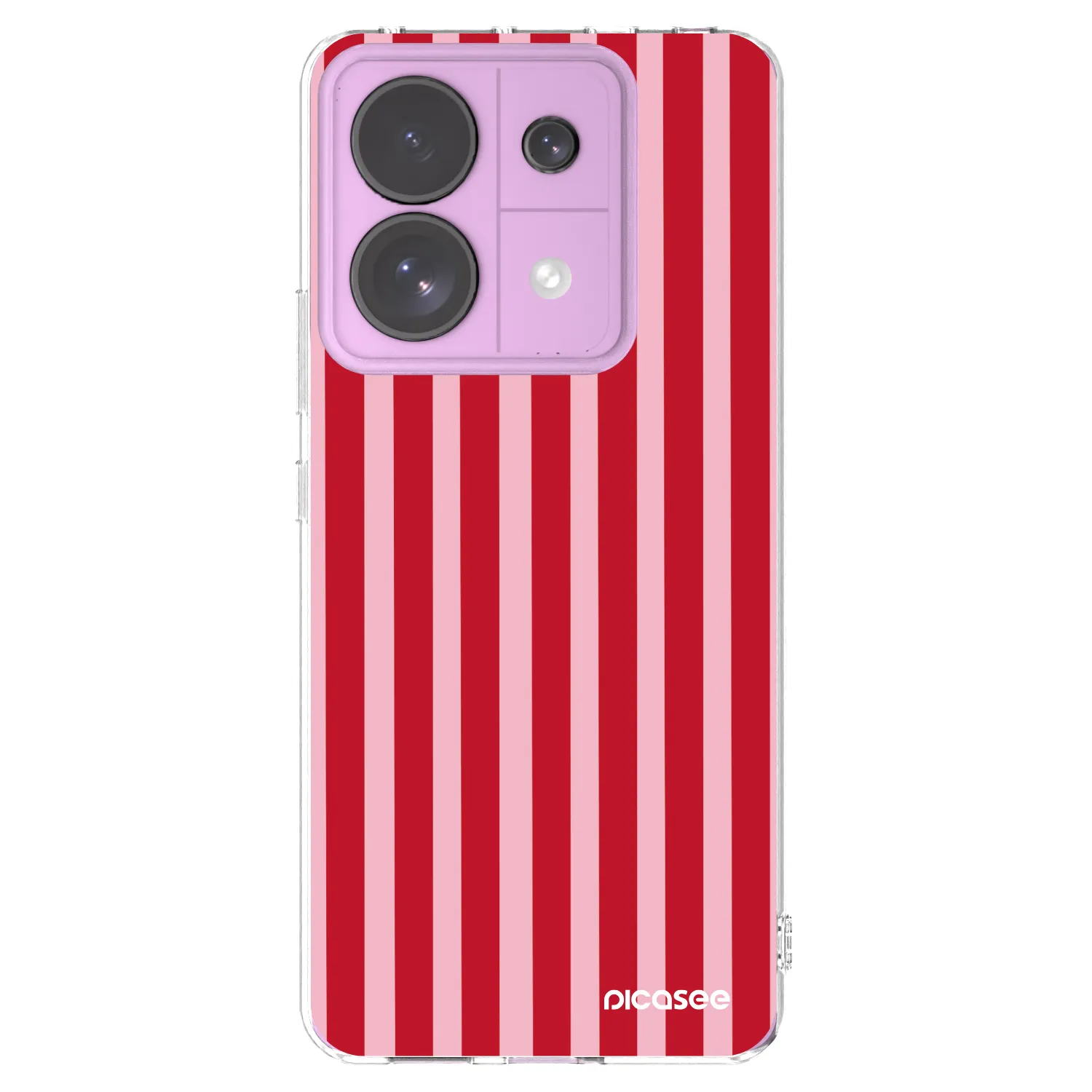 Picasee silikónový prehľadný obal pre Xiaomi Redmi Note 13 Pro 5G - Lines red