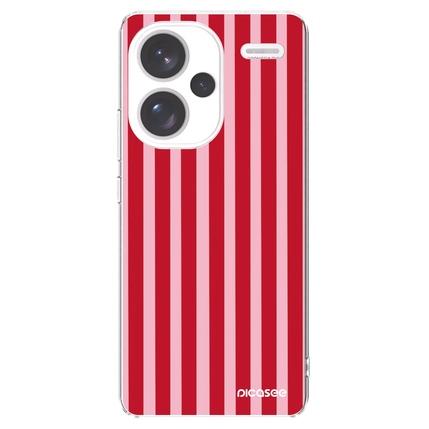 Picasee silikónový prehľadný obal pre Xiaomi Redmi Note 13 Pro+ 5G - Lines red